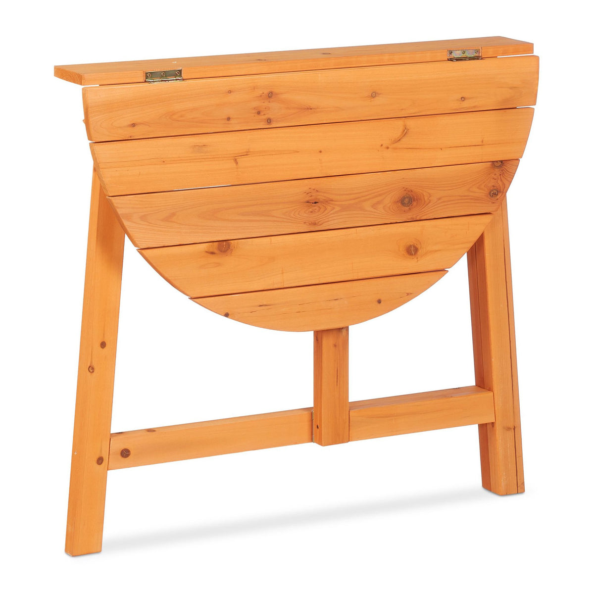 Half-round folding table in wood