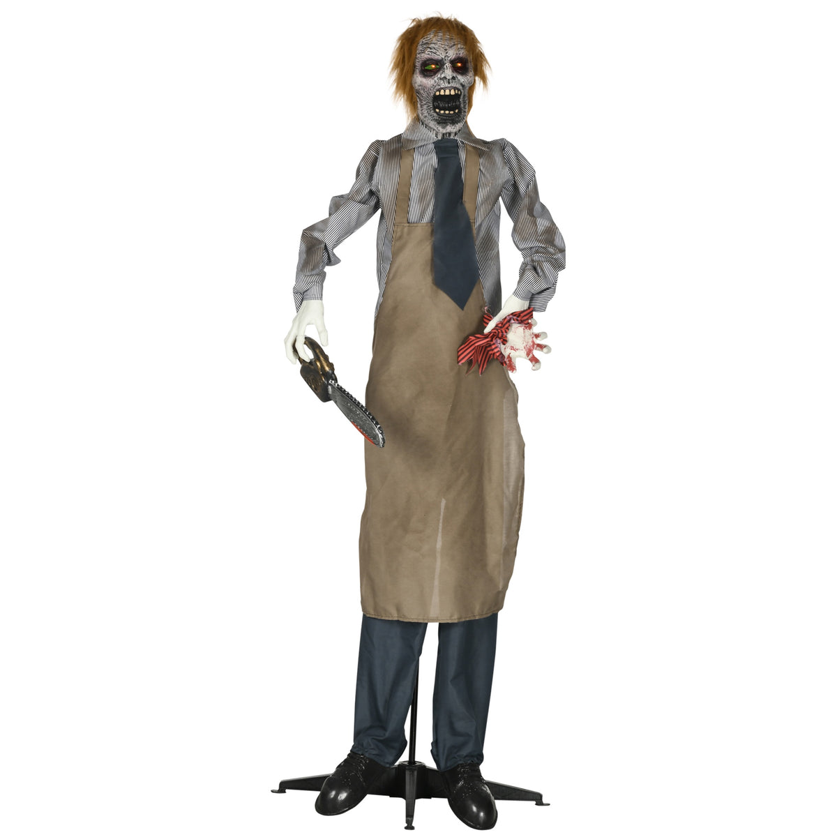 Halloween Chainsaw Killer Prop with Motion and Sound, 1.7m