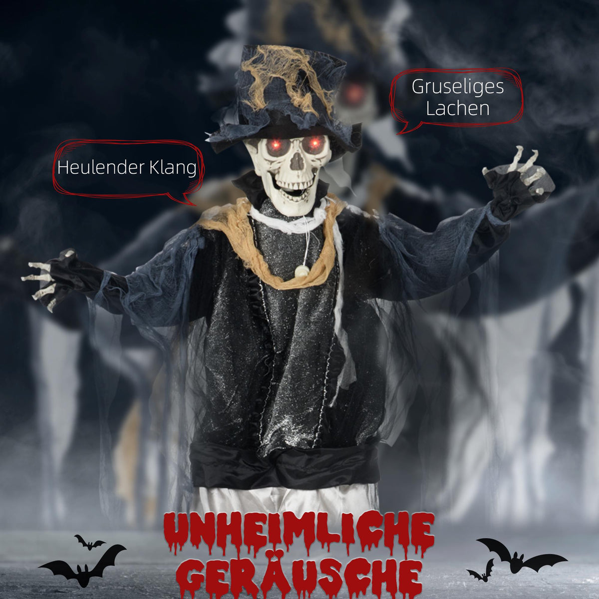 Halloween Ghost Decoration with Sound & Motion Sensor