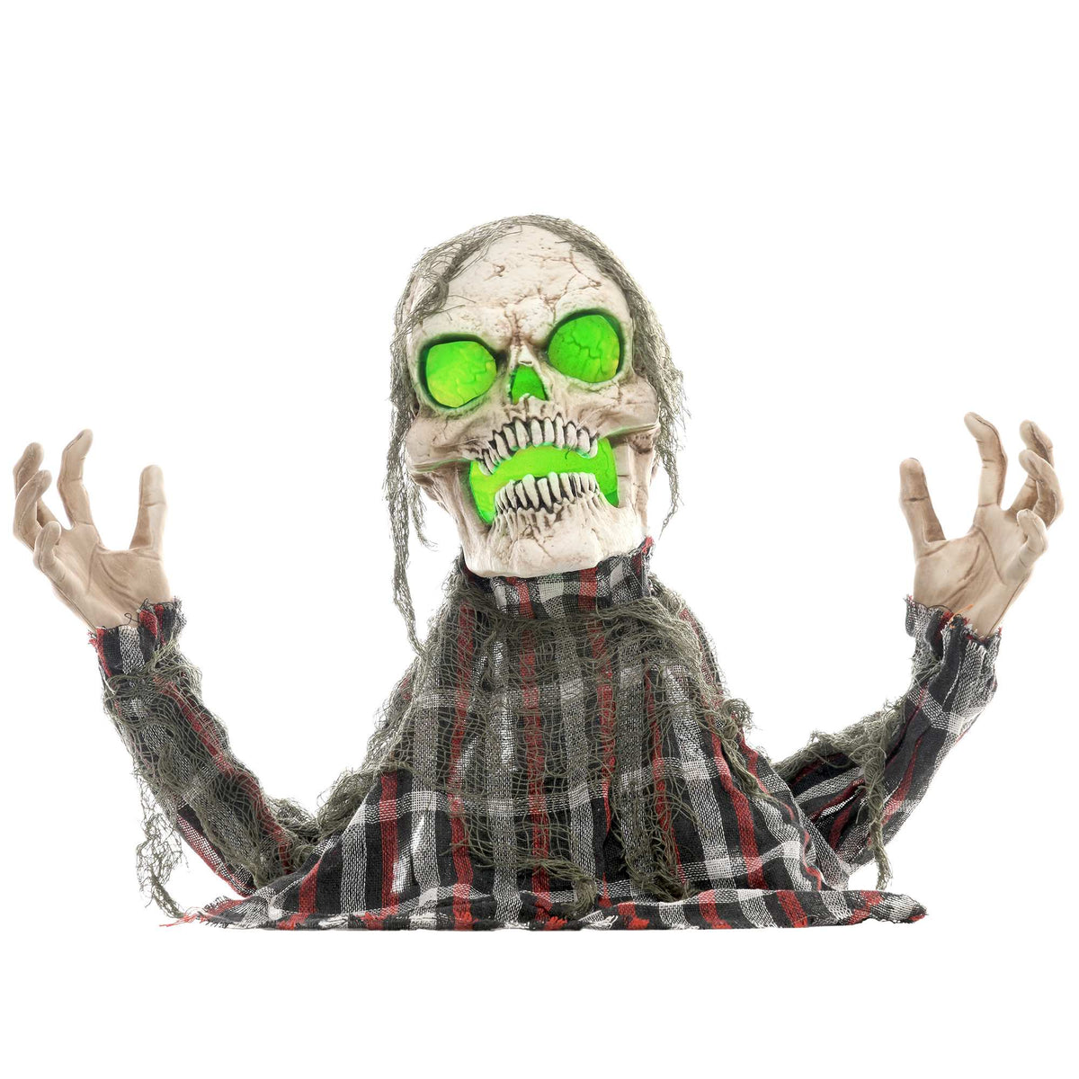 Halloween Groundbreaker Skeleton, Bendable Arms, Glowing Eyes