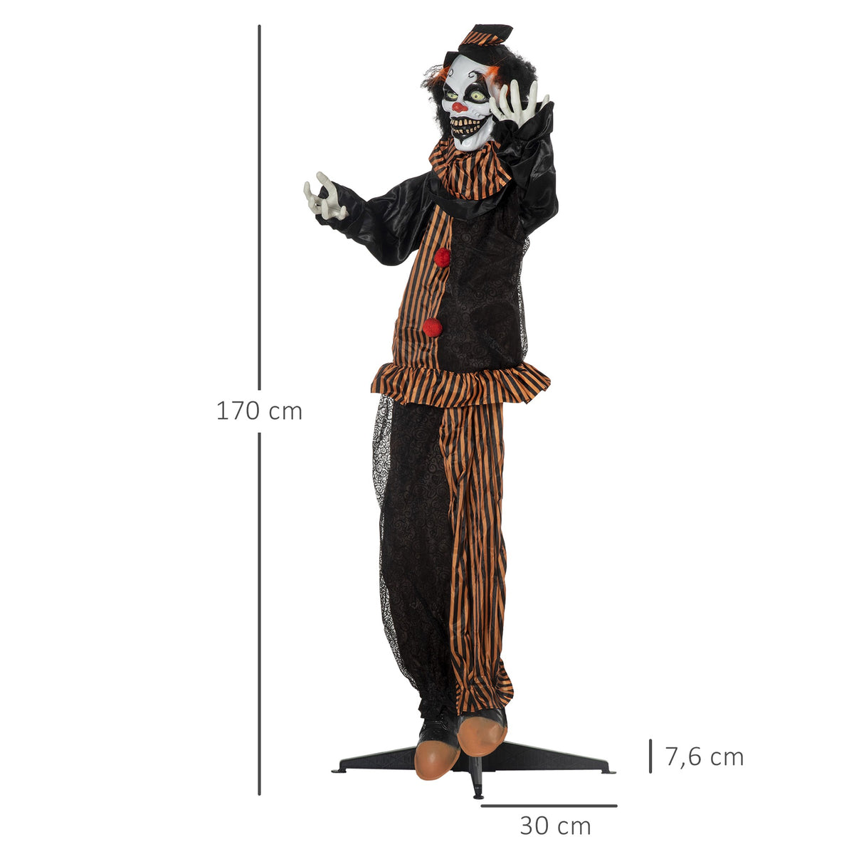 Halloween Horror Clown Decoration with Sound & Motion