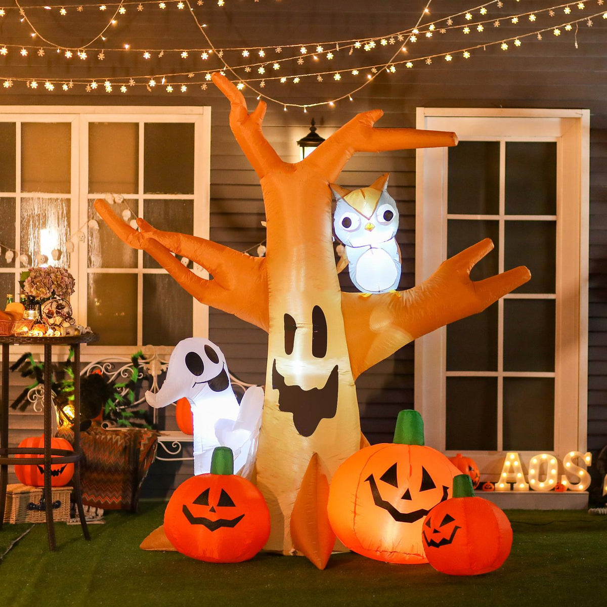 Halloween Inflatable Haunted Ghost Air Figure Light Up Decoration 120/240 cm (Inflatable Haunted Tree)