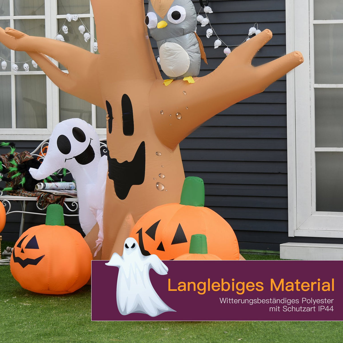 Halloween Inflatable Haunted Ghost Air Figure Light Up Decoration 120/240 cm (Inflatable Haunted Tree)