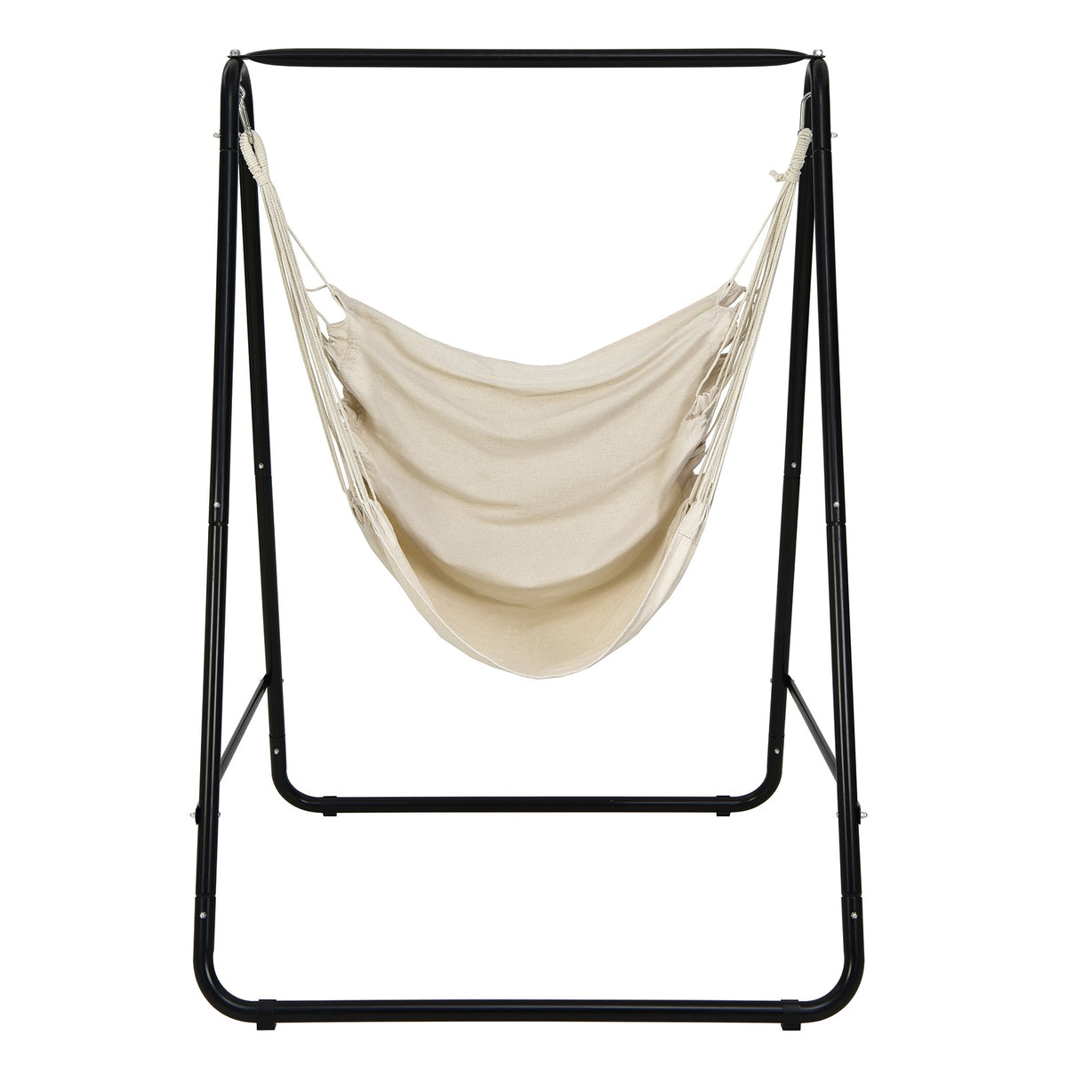 Hammock Chair With Stand, Beige, 120 kg Capacity