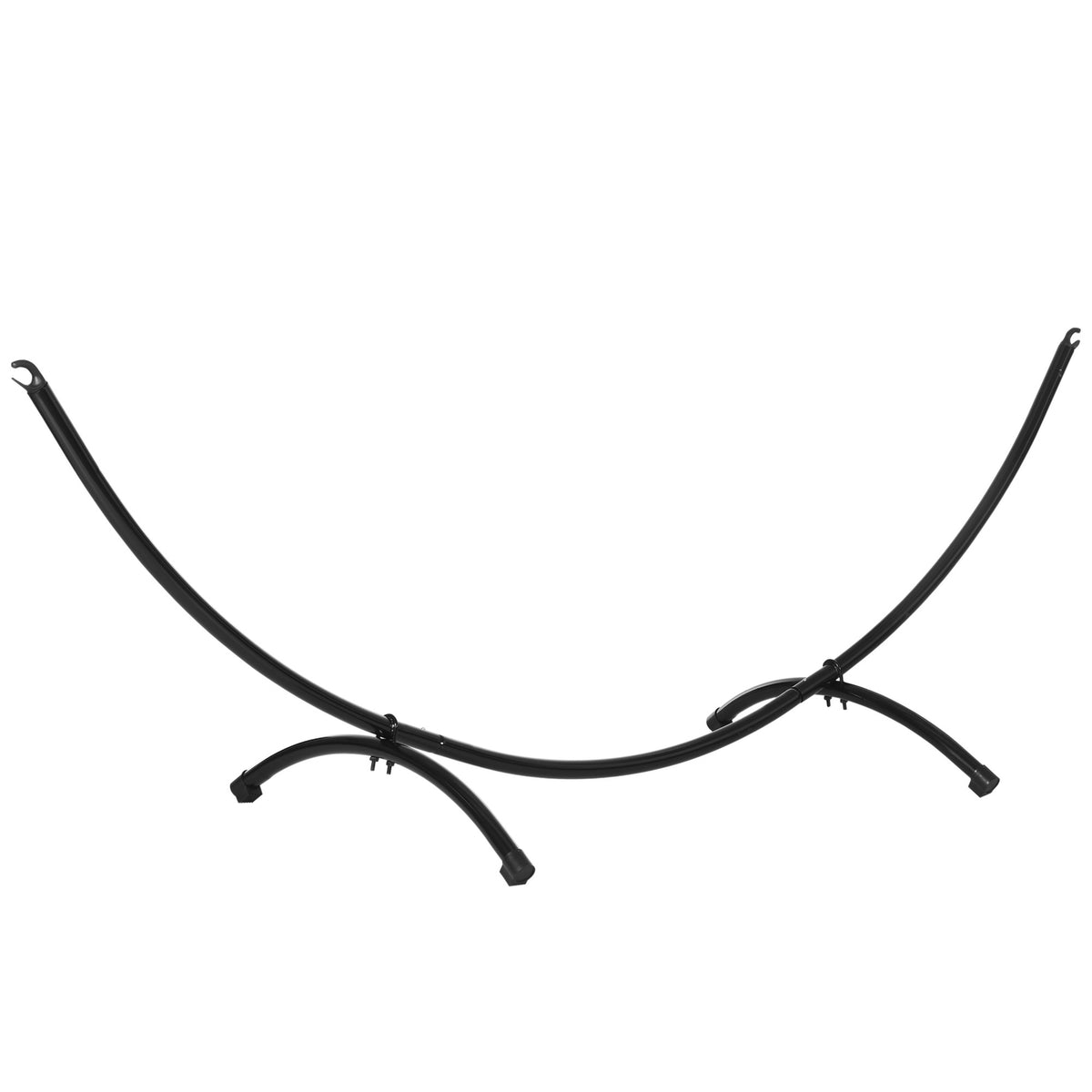 Hammock Frame For Hammock 3M Hammock Stand With Pull Rope Garden Beach Steel Frame Black 300 X 90 X 100 Cm