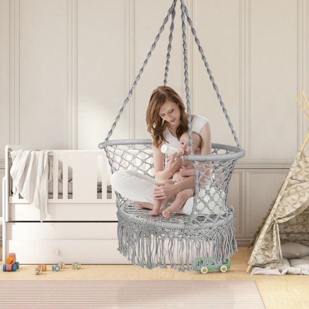 Hammock Swing Chair, Foldable, 160kg, Gray