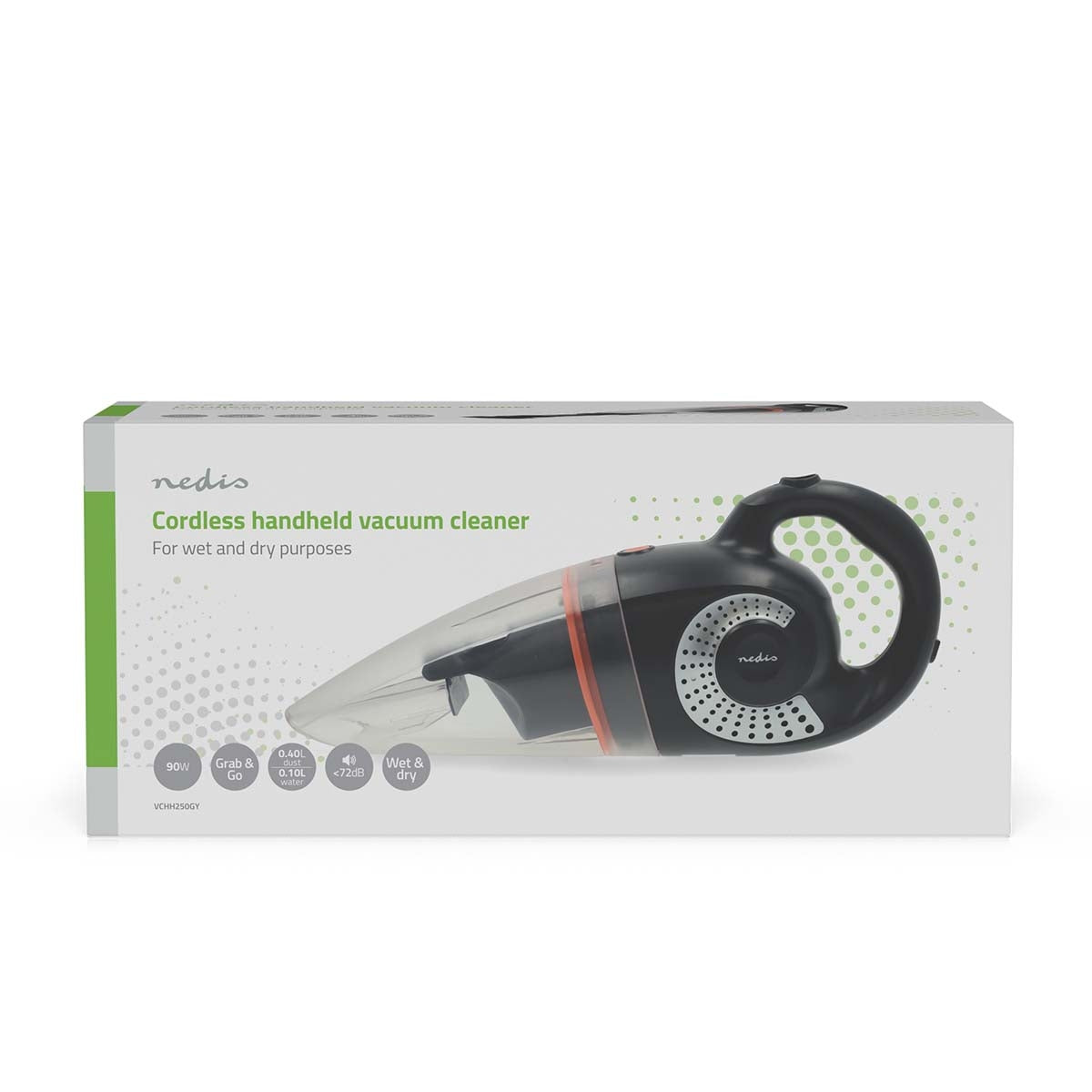 Handheld Vacuum Cleaner | 90 W | Rechargeable | Dry / Wet | Li-Ion | Black / Grey / Orange