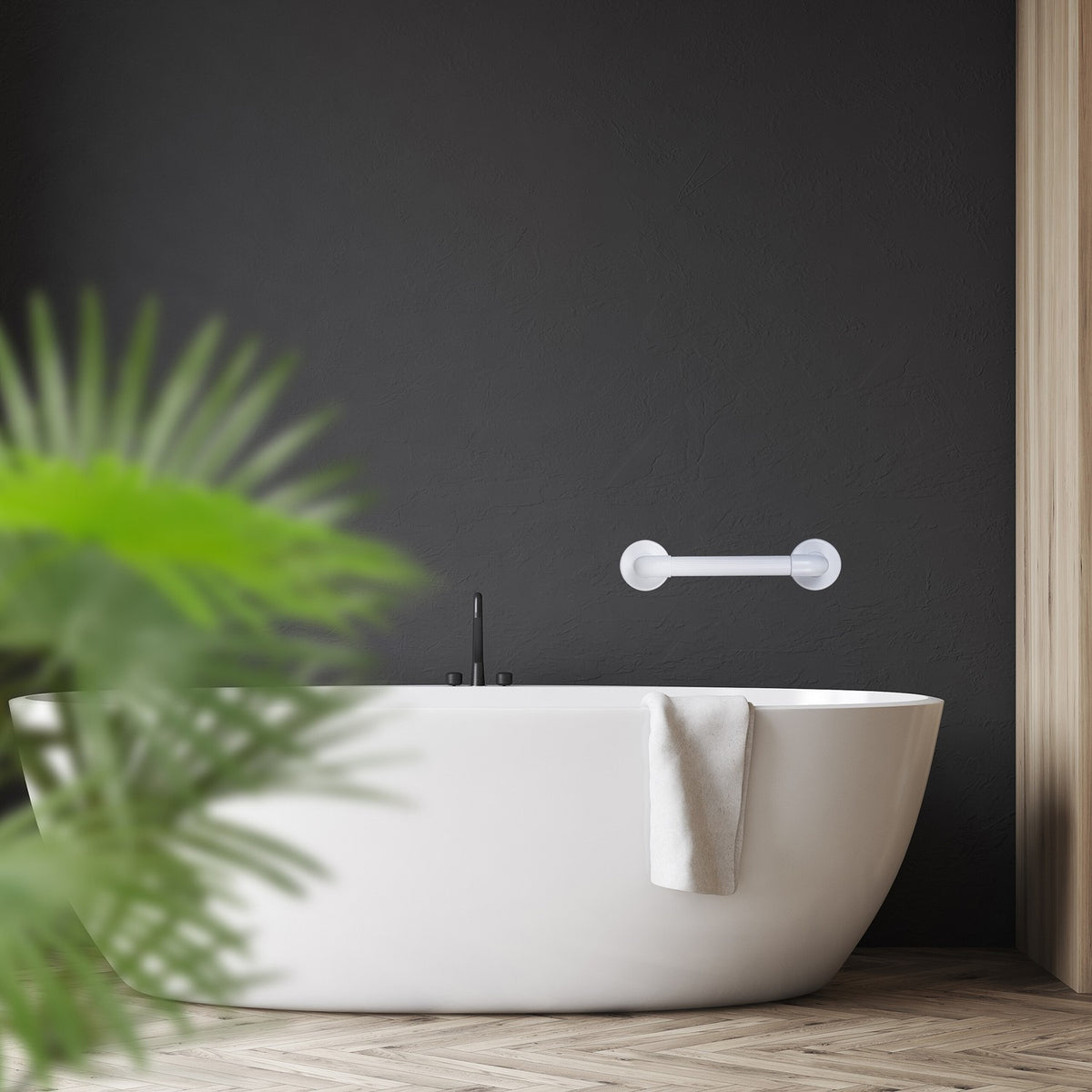 Handle in white plastic