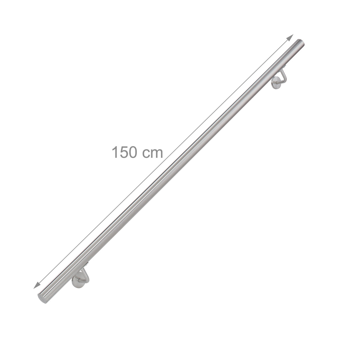 Handrail in stainless steel