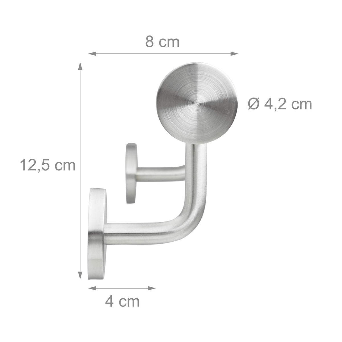 Handrail in stainless steel