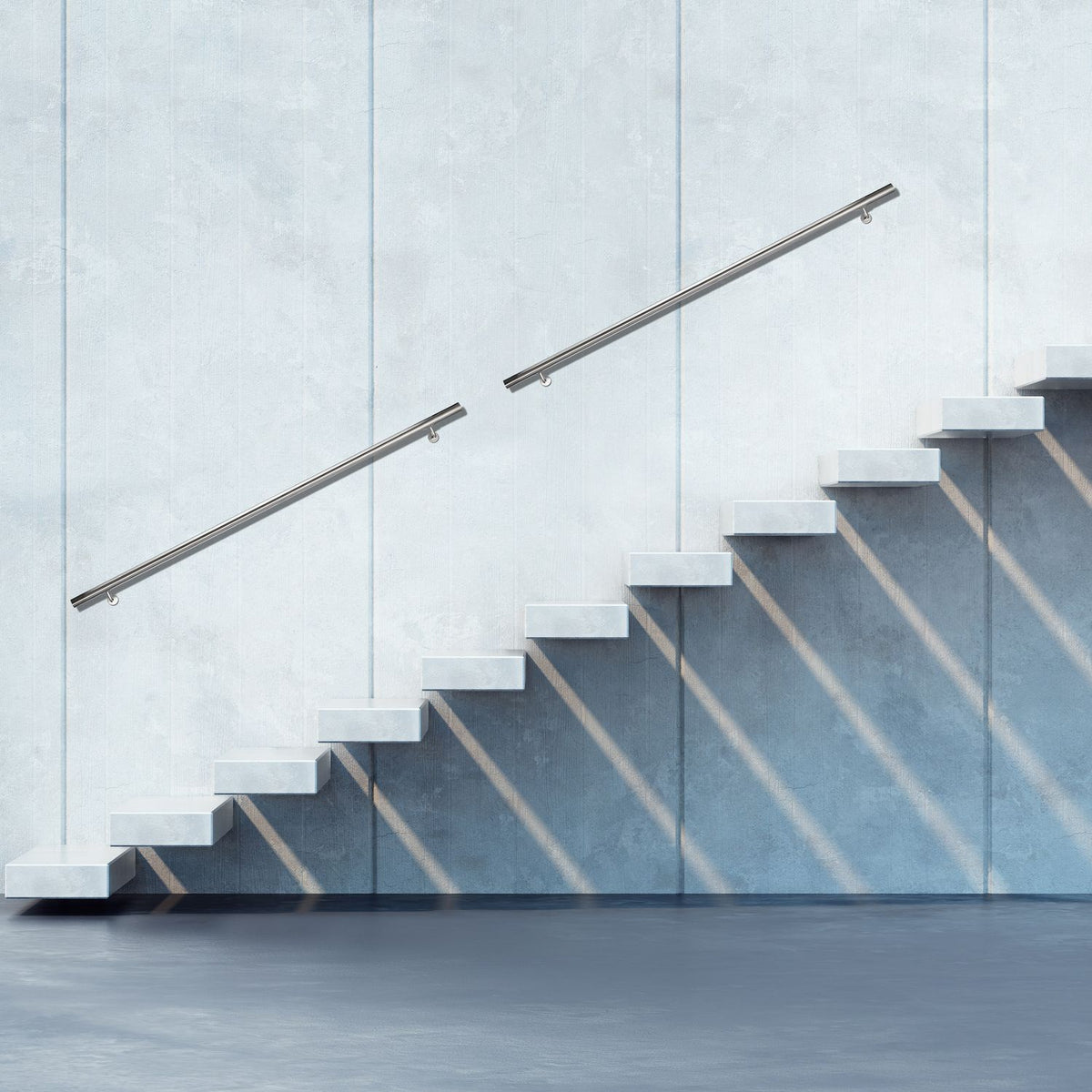 Handrail in stainless steel