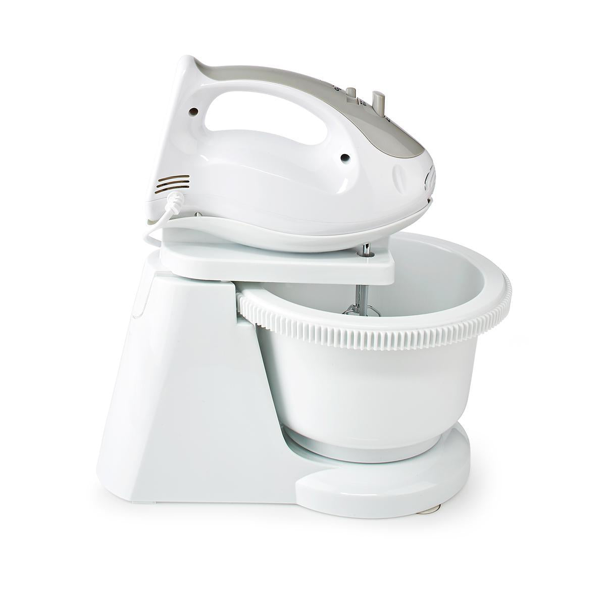 Hand whisk | 200 W | 5 speed setting | Turbo function | Turning bowl / 2 dough hooks / 2 whisks | Grey/White