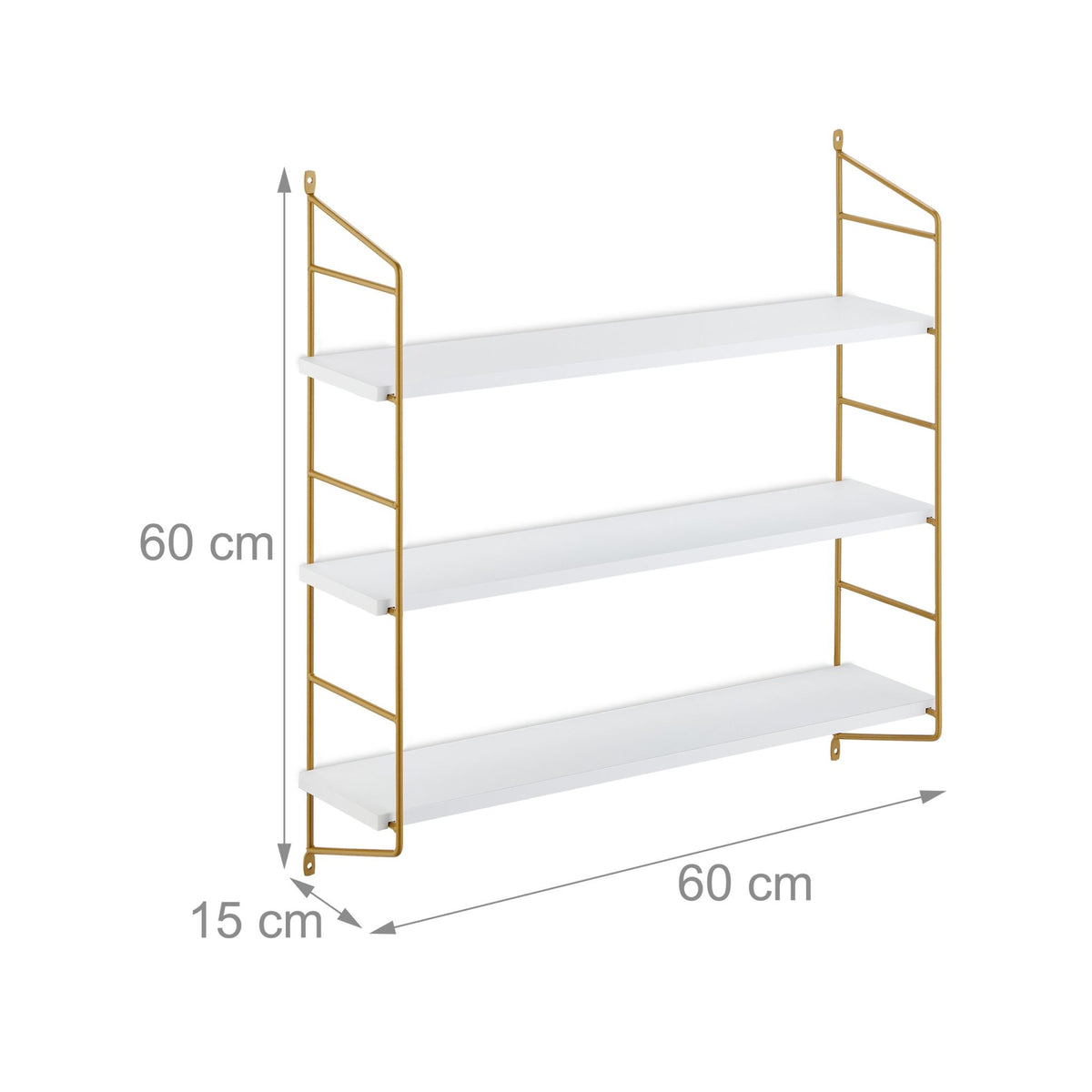 Hanging 3-Tier Wall Shelf