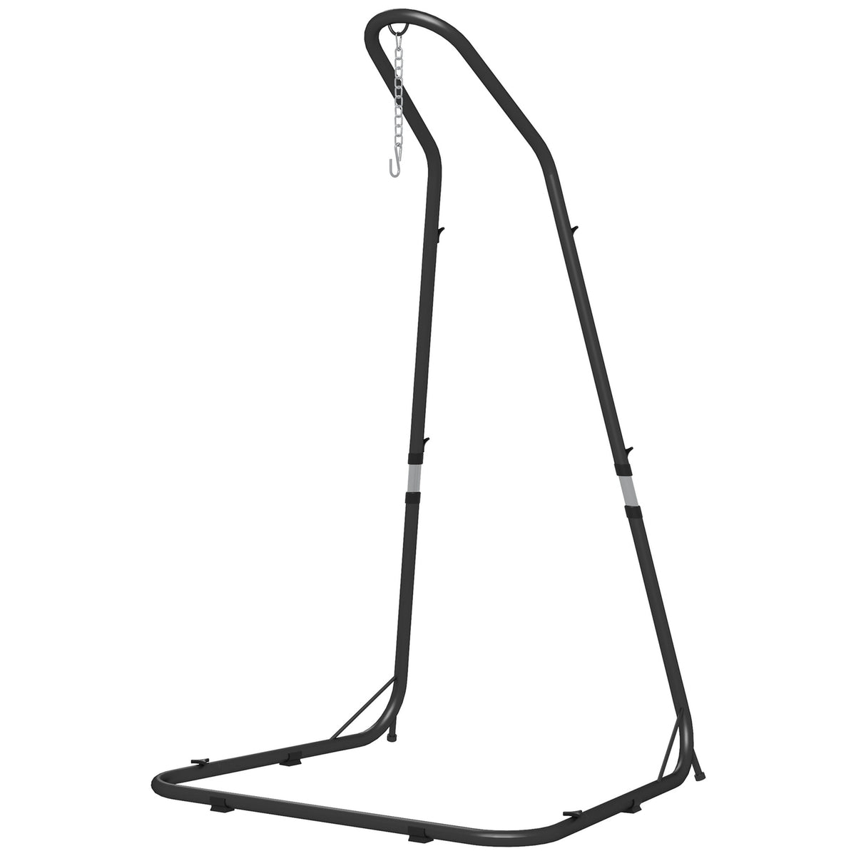 Hanging Chair Frame, Hanging Chair Frame, Height-Adjustable Stand For Hanging Chairs Up To 150 Kg, Load-Bearing For Garden, Balcony, Metal, Black