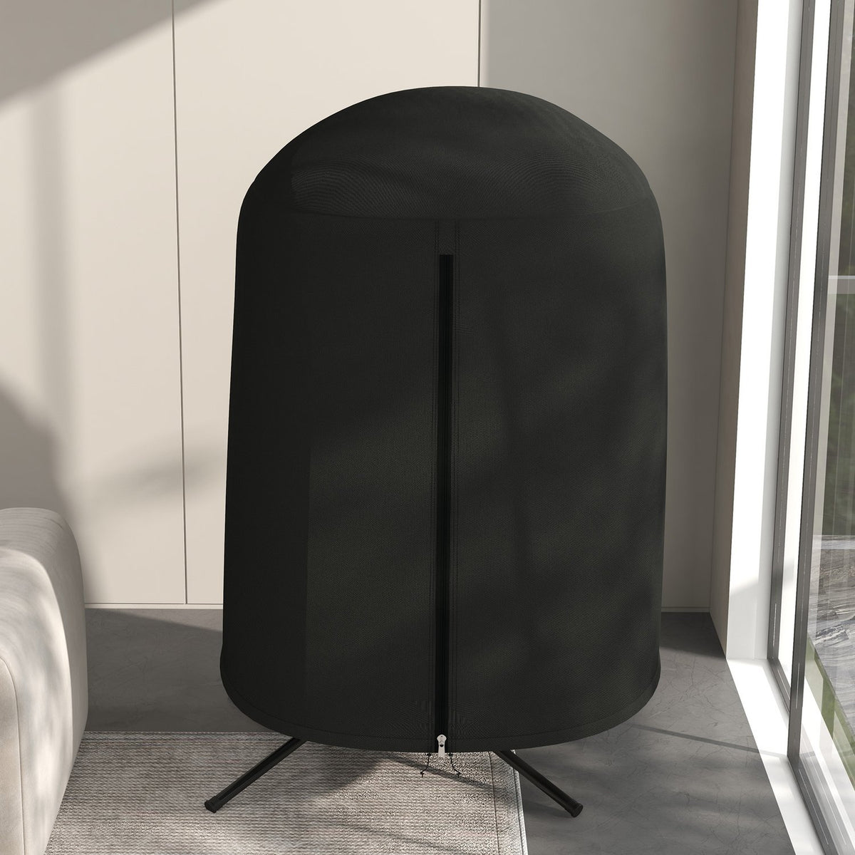 Hanging Chair Protective Cover Waterproof With Uv Protection & Zip, Oxford, Ø128 X 190 Cm