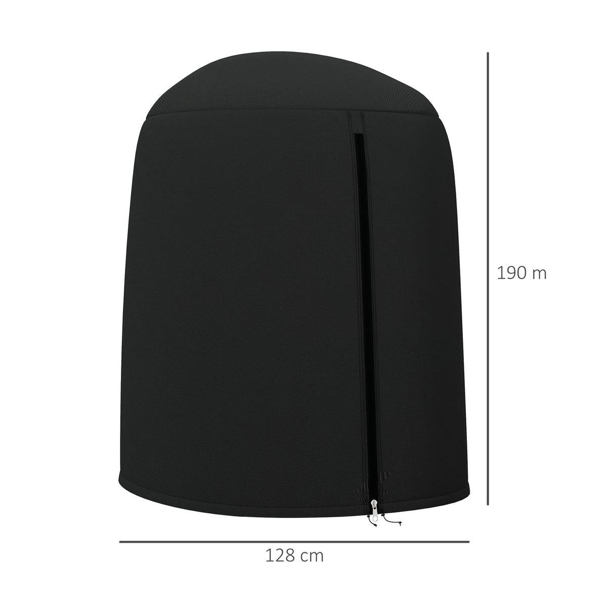 Hanging Chair Protective Cover Waterproof With Uv Protection & Zip, Oxford, Ø128 X 190 Cm