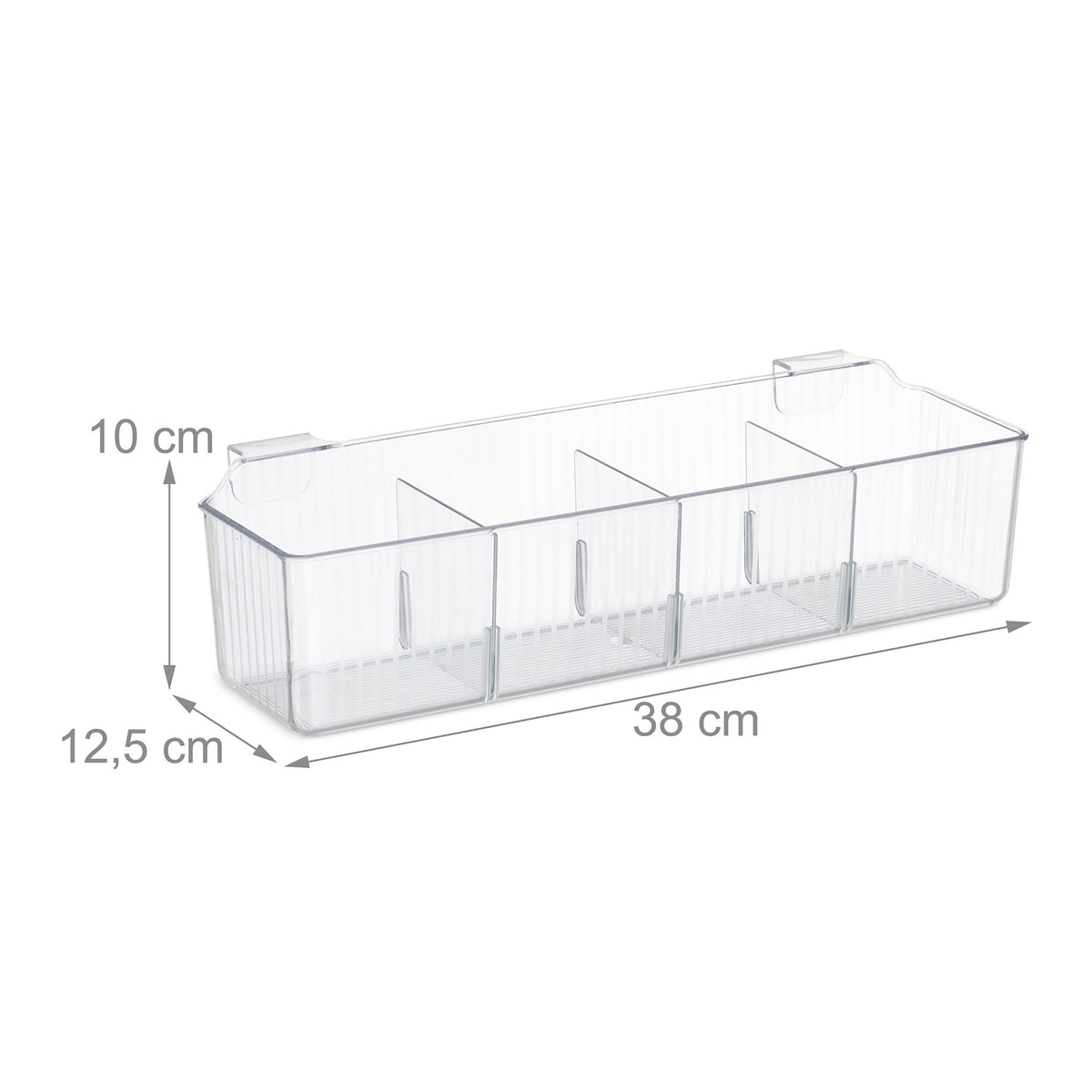 Hanging Door Organisers, 4 Slots, Transparent Baskets