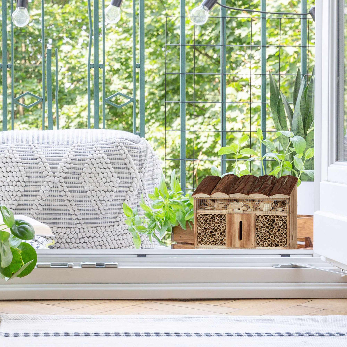 Hanging Insect Hotel, Bug House for Wild Bees or Butterflies, Nest Help for Bugs