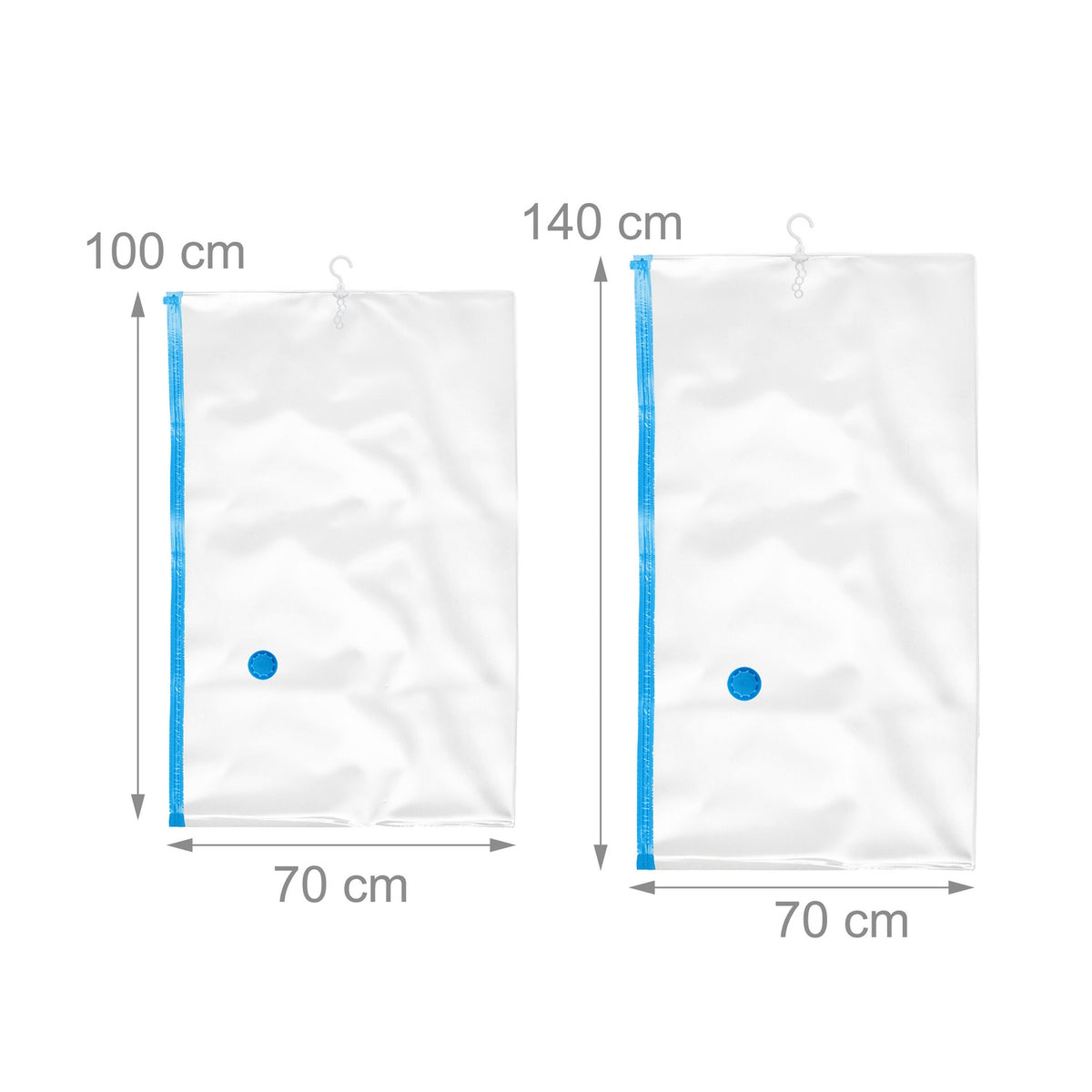 Hanging Vacuum Seal Bags, 4-Pack, 2 Sizes