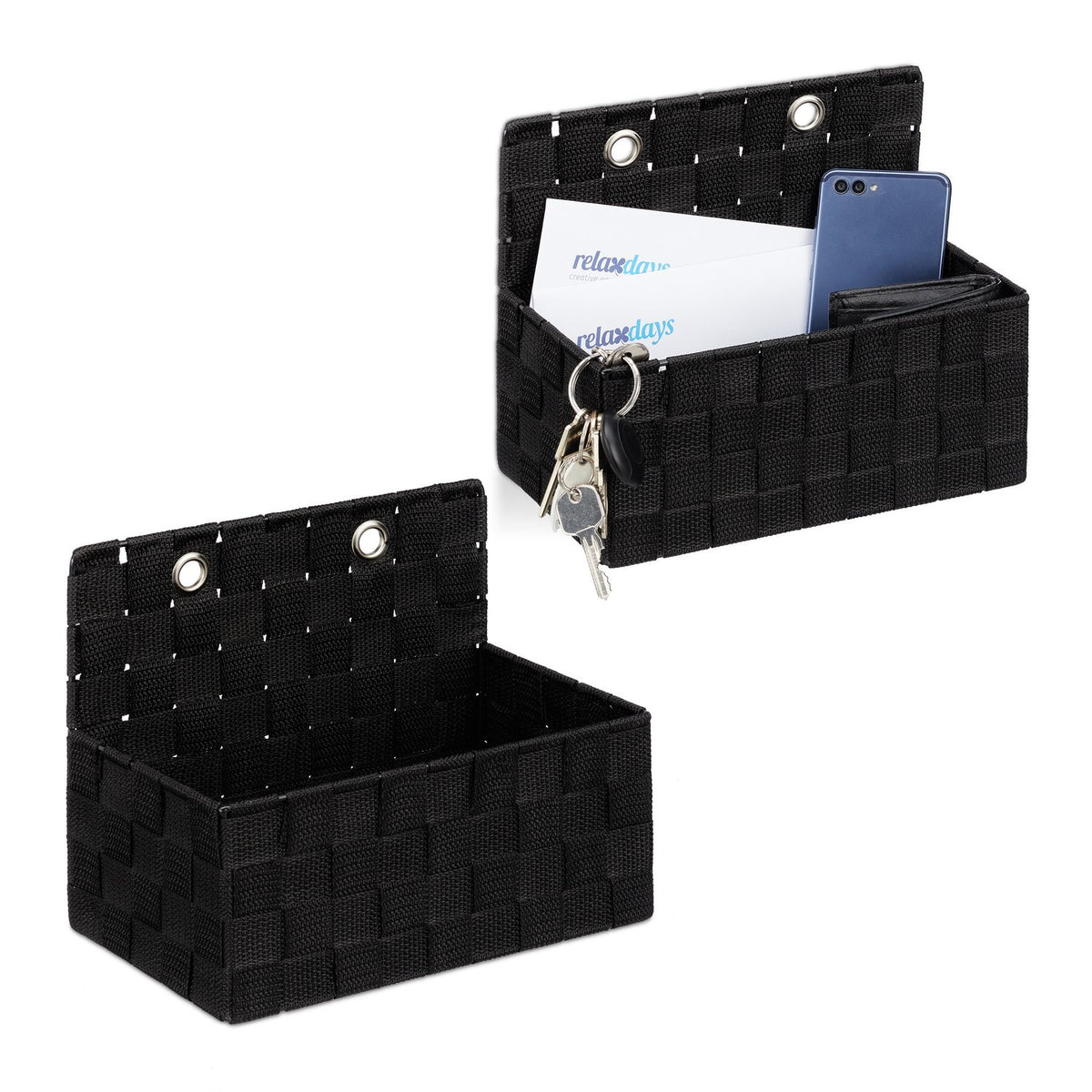 Hanging Wall Storage Baskets – Set of 2, Space-Saving