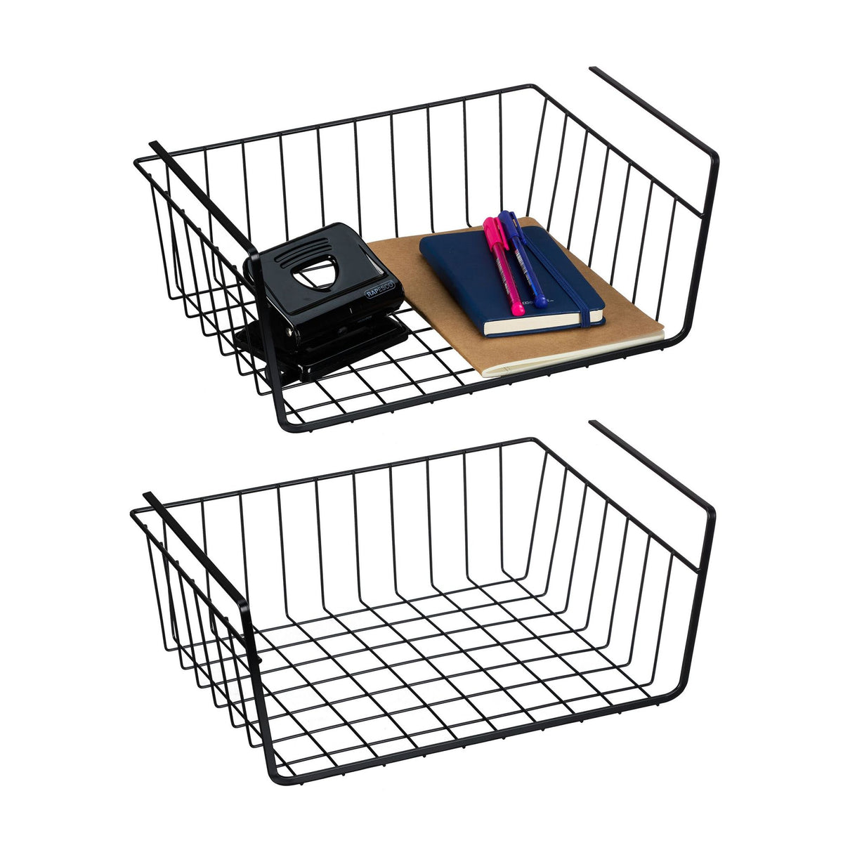 Hanging basket under the shelf in a set of 2
