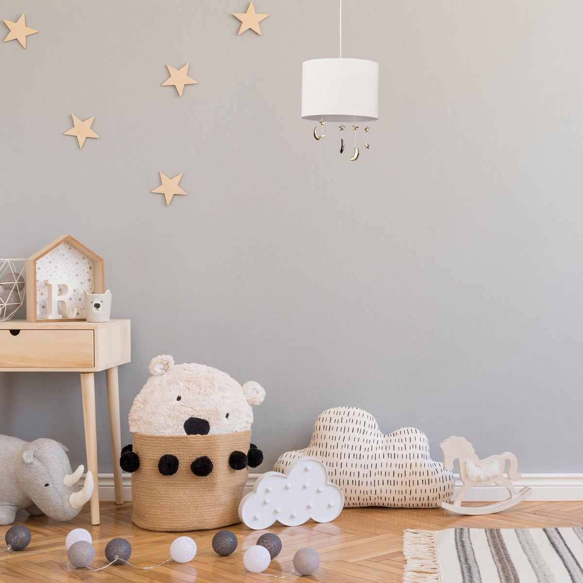 Hanging lamp Children's room Moons & stars
