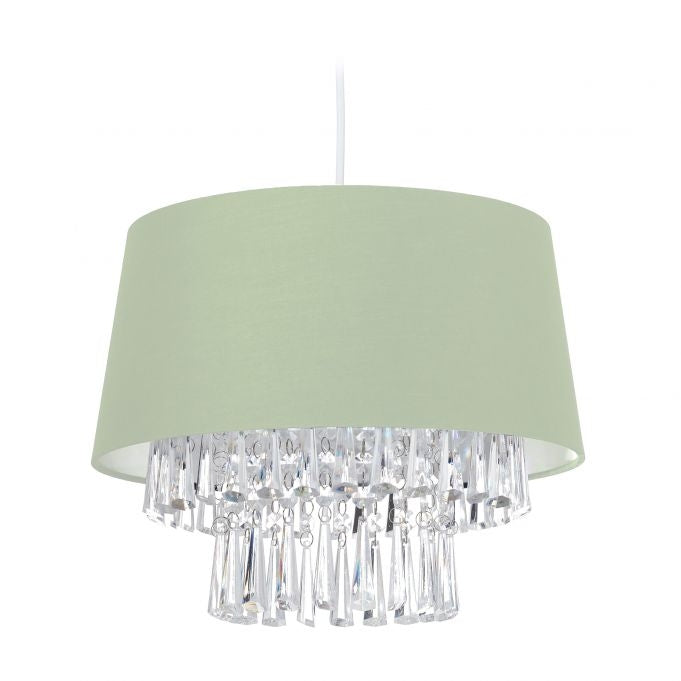 Hanging lamp Fabric with crystals