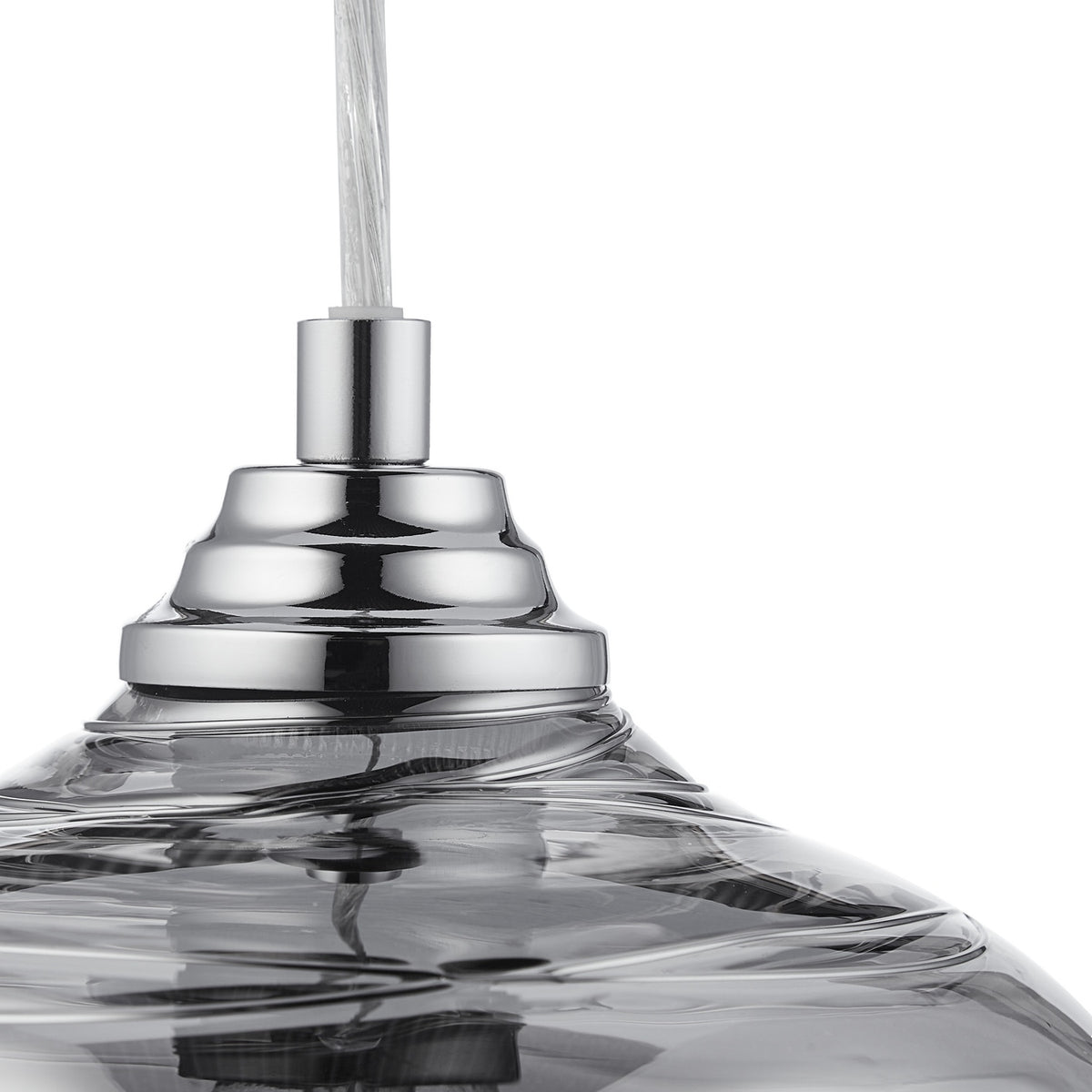 Hanging lamp with glass shade