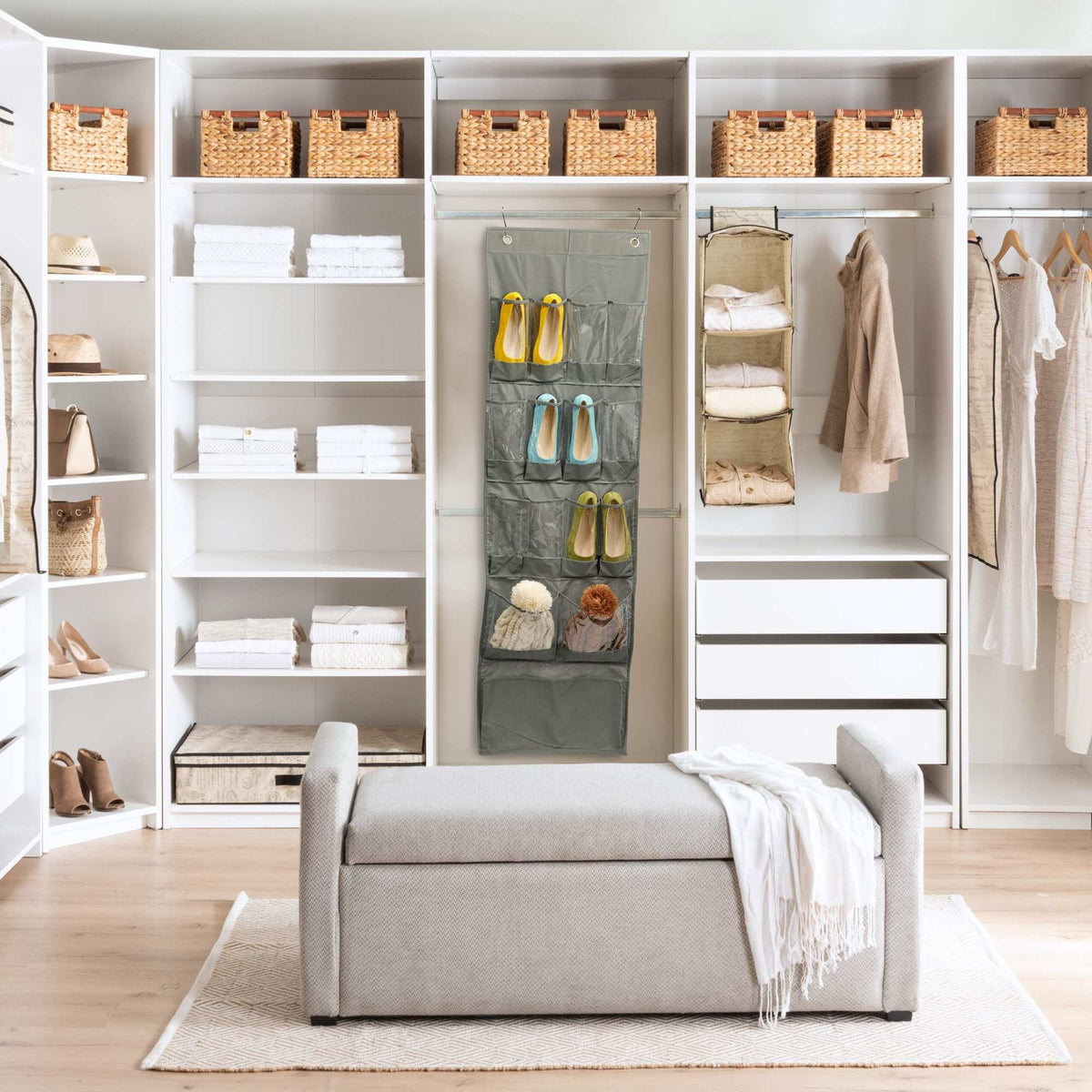 Hanging shoe storage