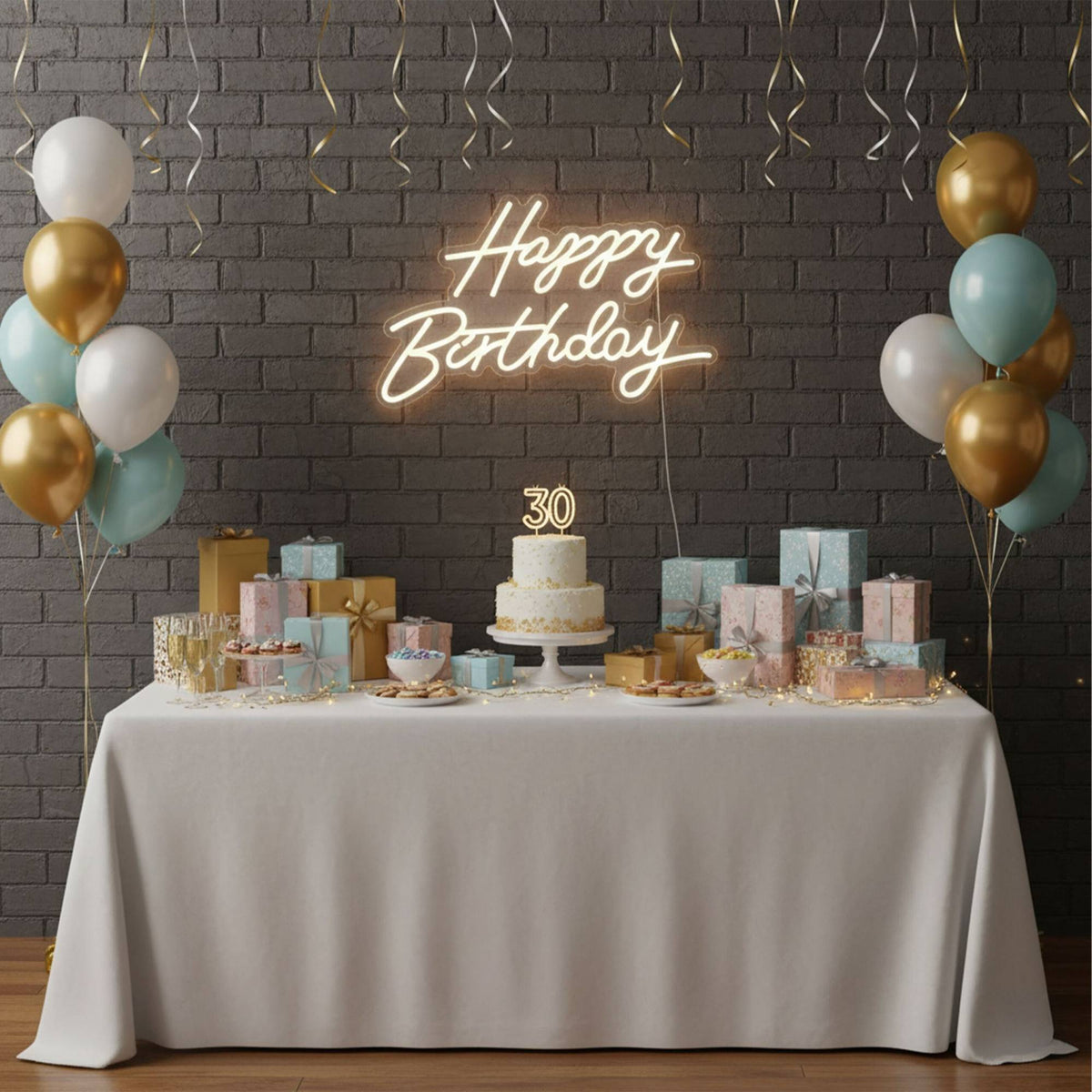 Happy Birthday LED Sign – Acrylic, USB Powered