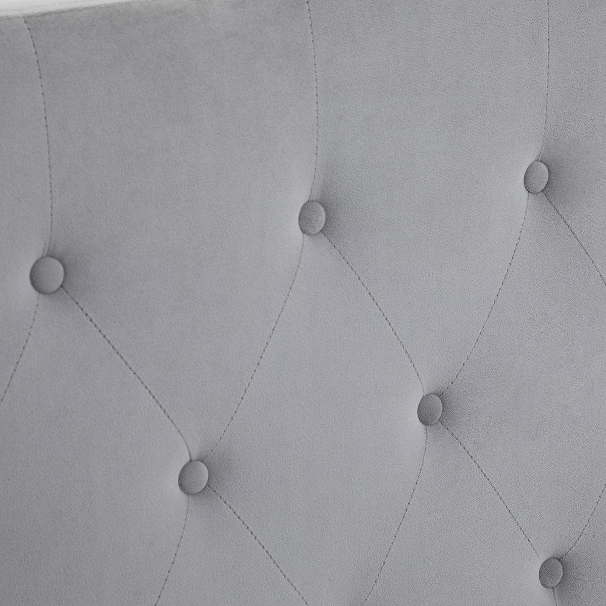 Headboard Stylish Padded Bed Headboard In Gray, Poplar And Polyester, Modern Design, 185X8X134Cm
