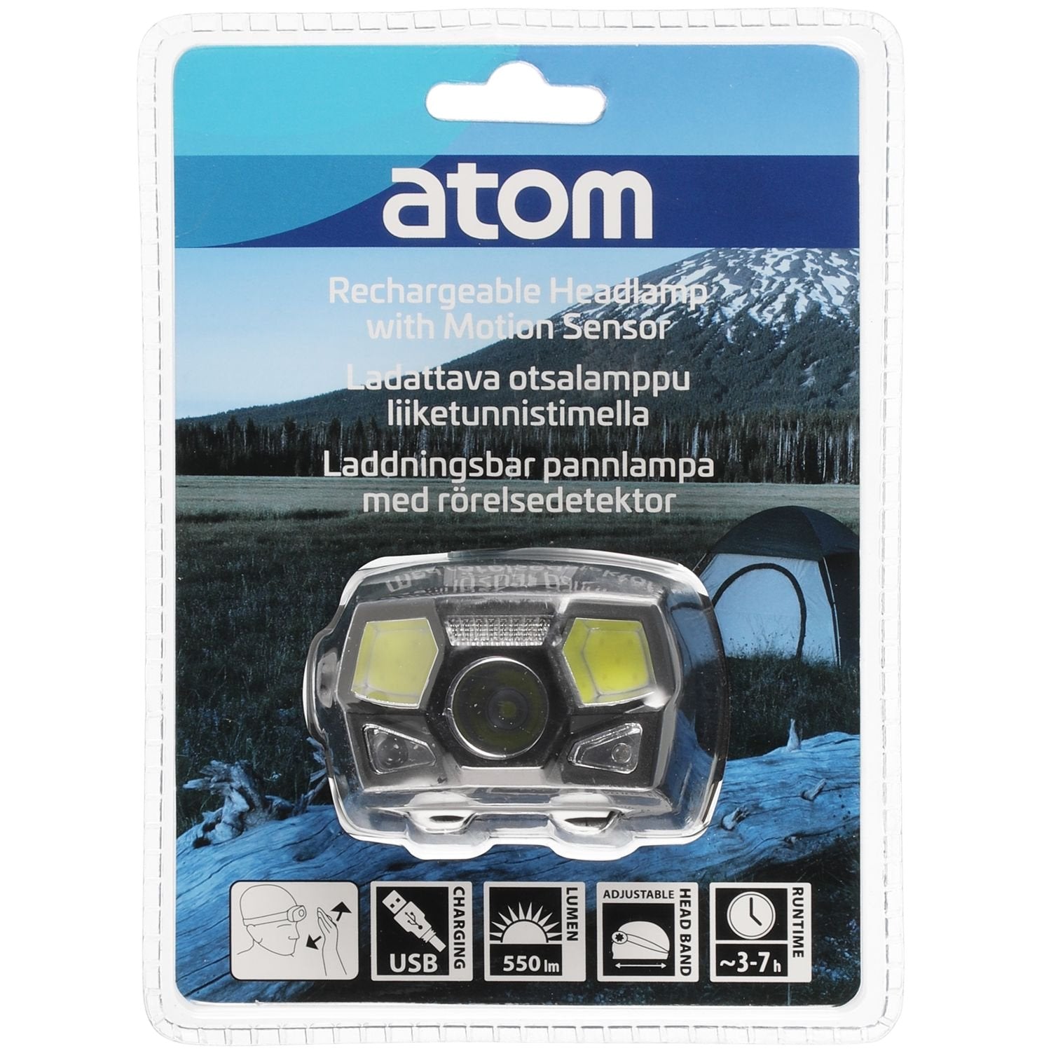 Headlamp With Motion Detector 550 lm