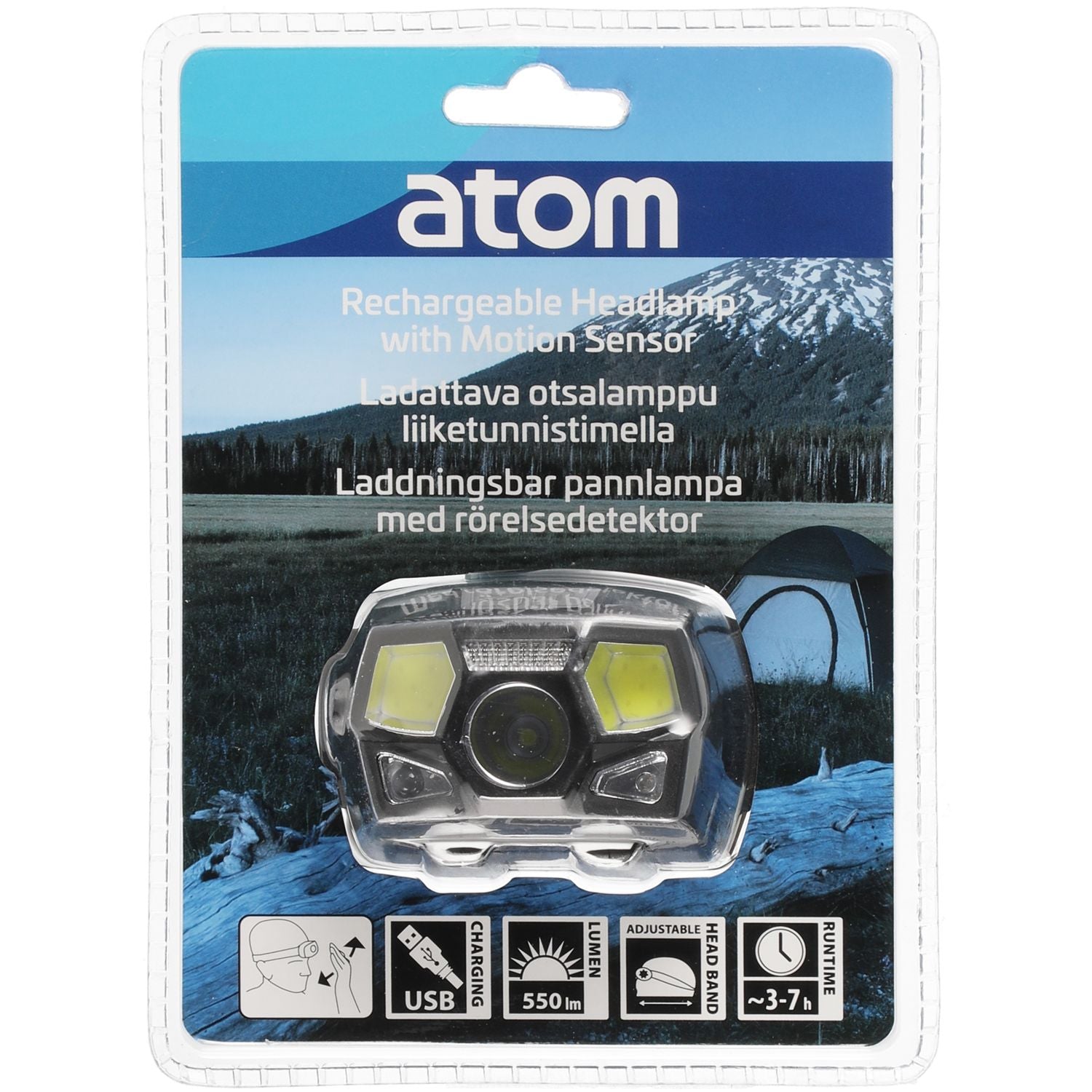 Headlamp With Motion Detector 550 lm