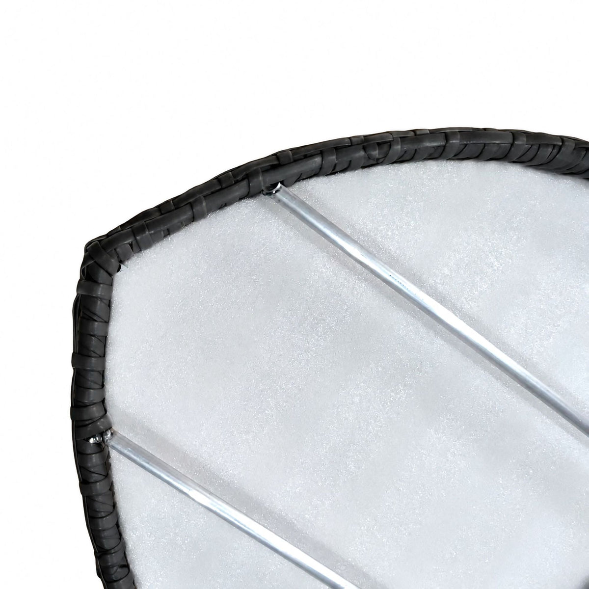 Heart-Shaped Floating Pool Tray, Black Rattan, 60cm