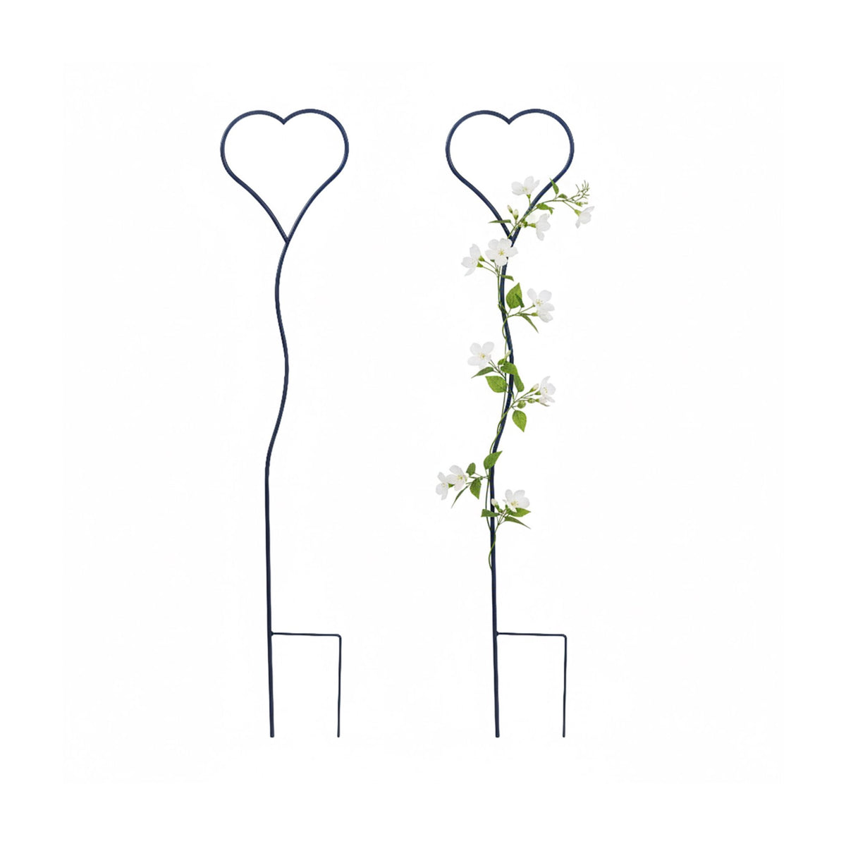 Heart-Shaped Garden Trellis Set for Climbing Plants