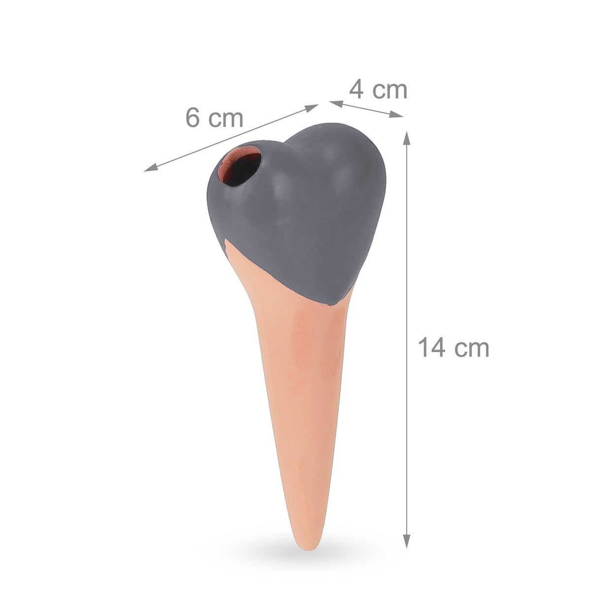 Heart of clay cone - 4 pcs