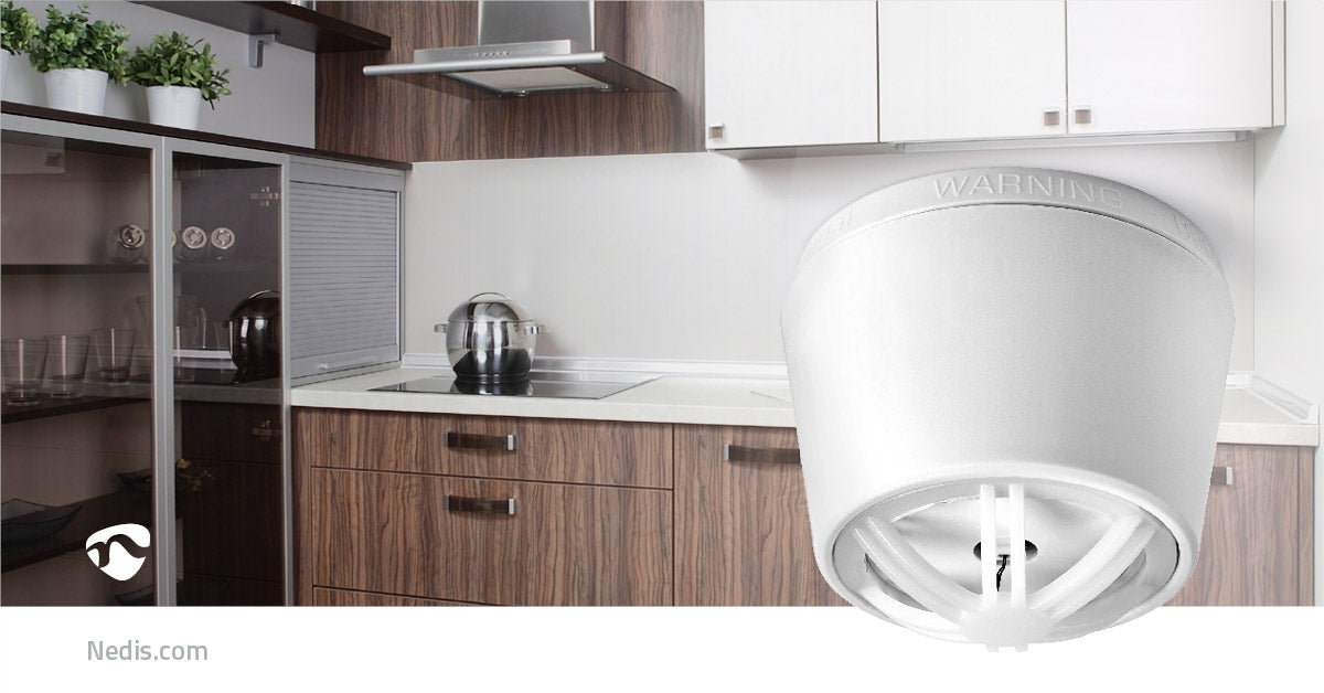 Heat Alarm | Battery powered | Battery life up to: 10 years | With test button | 85 dB| ABS | White