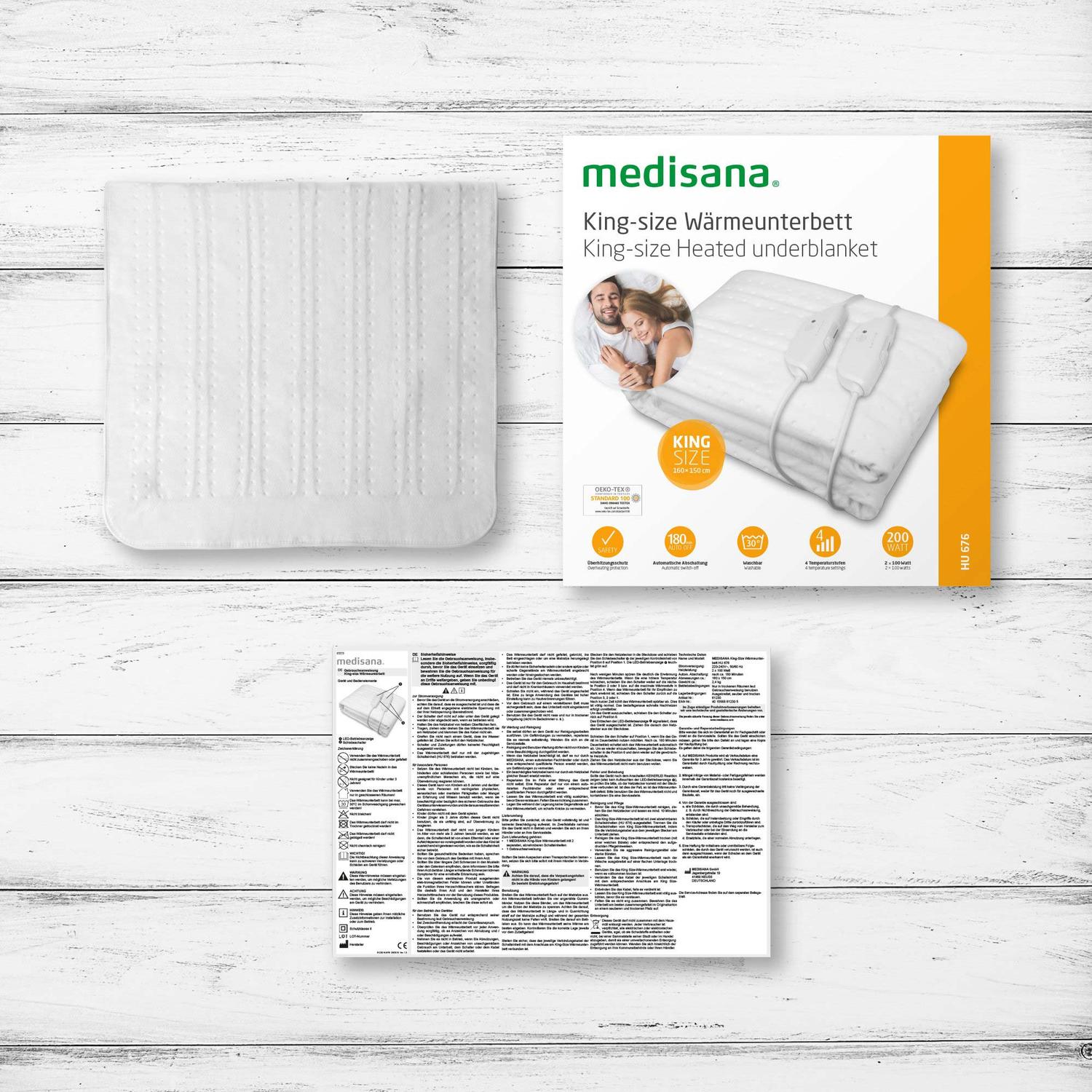 Heated mattress Kingsize HU676 150x160cm