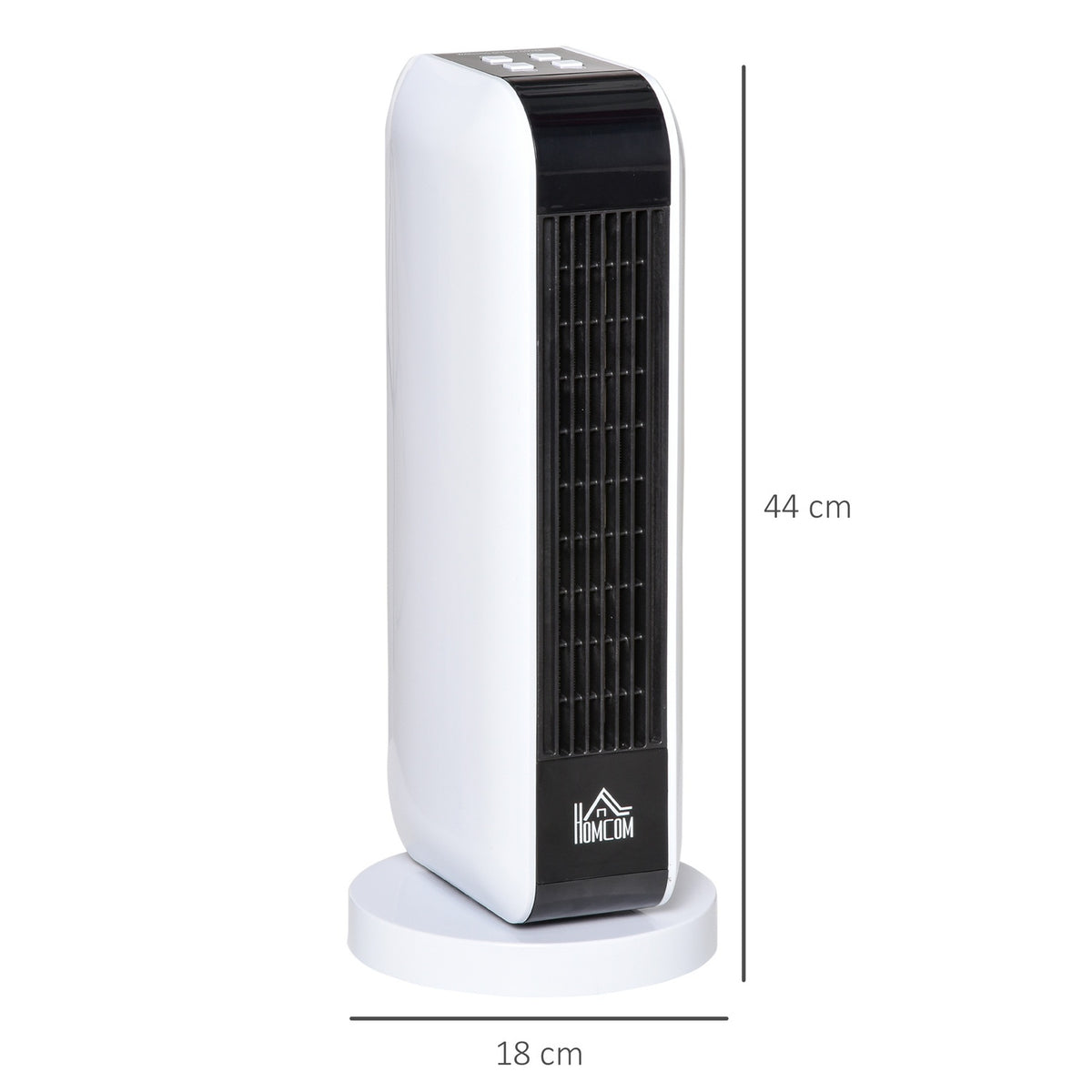 Heater Fan Heater 2000W Electric Heater Ceramic Heating Tower With 3 Heating Levels Remote Control 8-Hour Timer Oscillation Heater Ø18 X 44H Cm