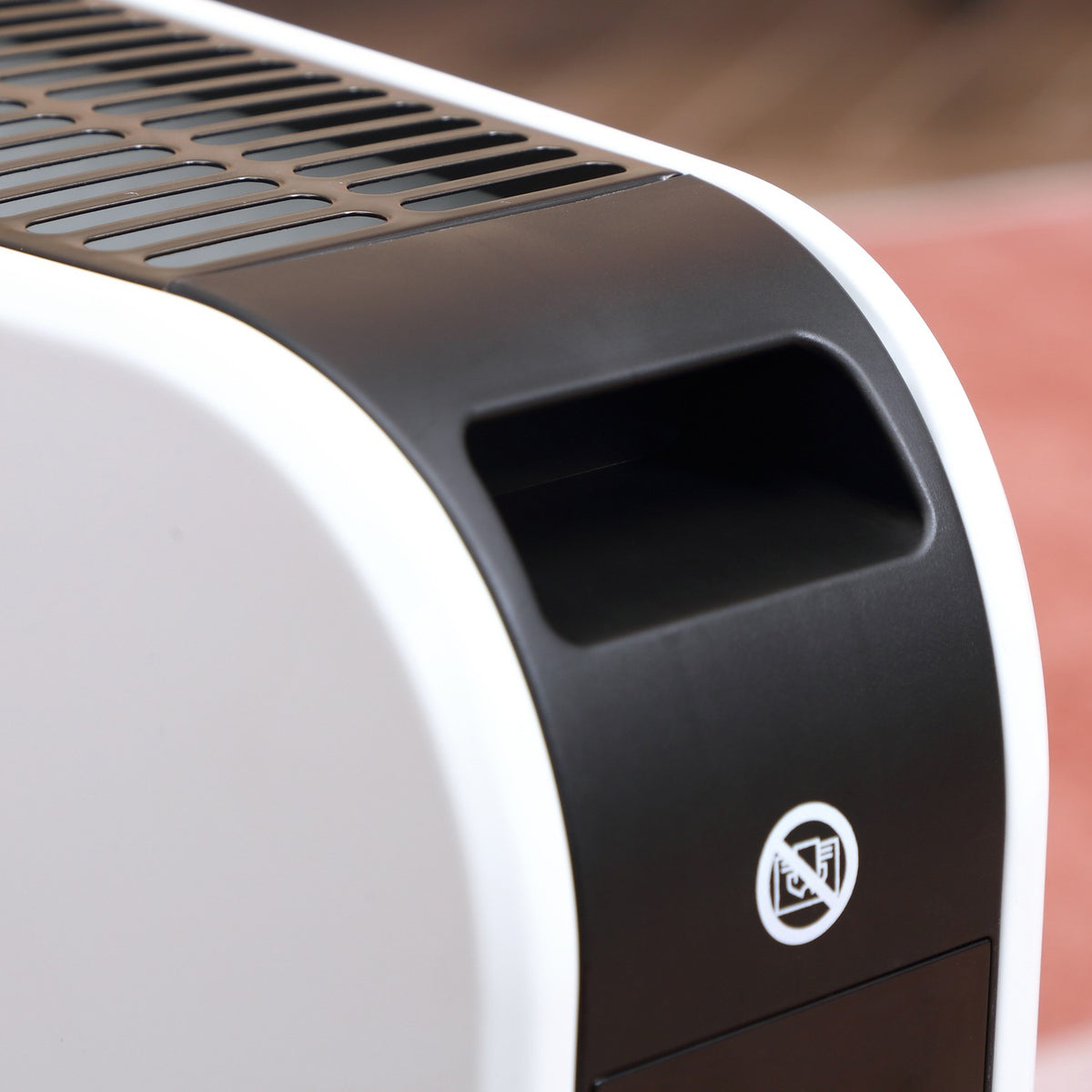 Heater Fan Heater 2180 W Electric Heater with LED Light 3 Levels Warm 24 Hour Timer Steel White 60 x 18.5 x 39.5 cm for efficient heat