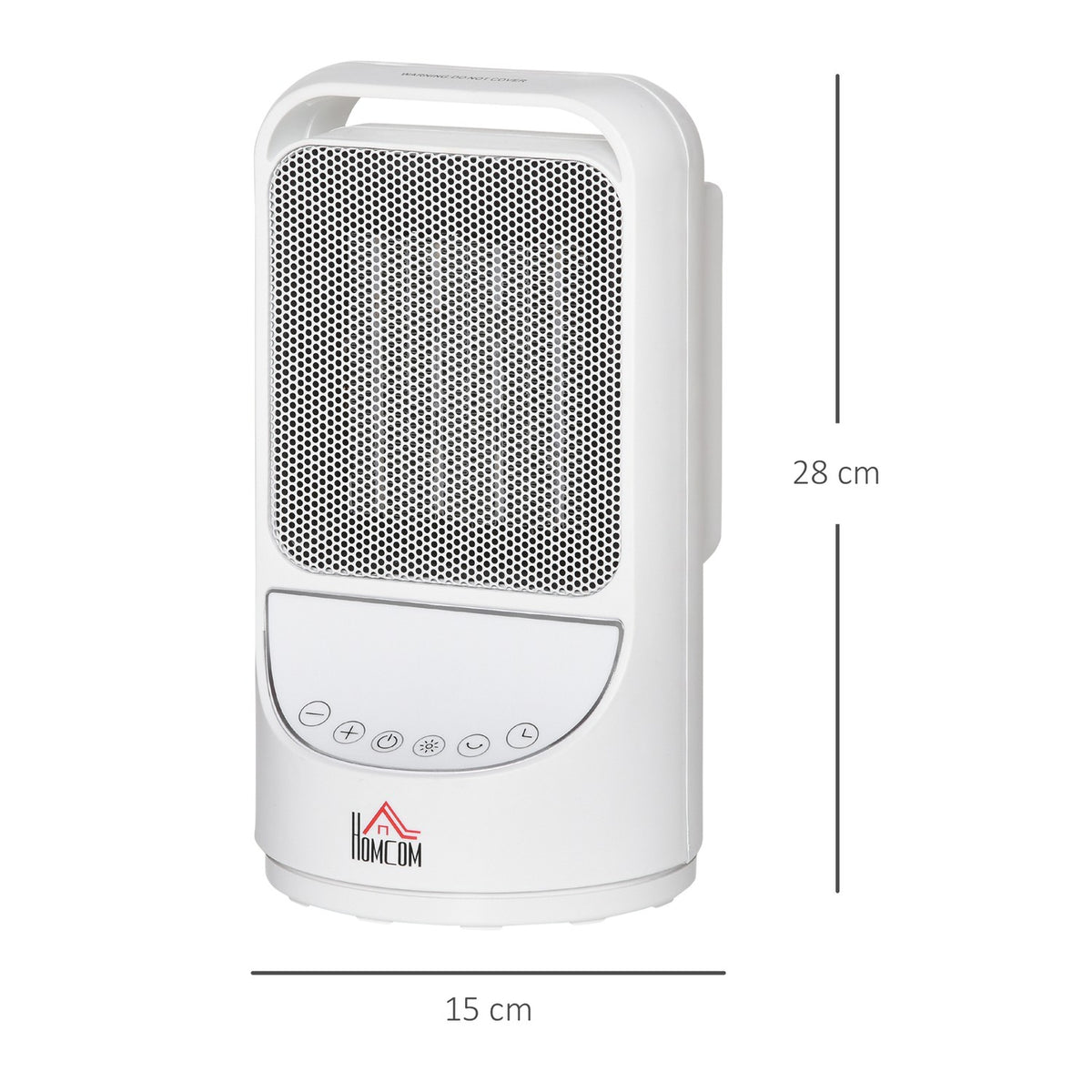 Heater Fan Heater 750W/1500W Ceramic Electric Heater With 3 Levels Warm 12 Hour Timer 45° Oscillation Heater Heating Heat Pp Pbt White