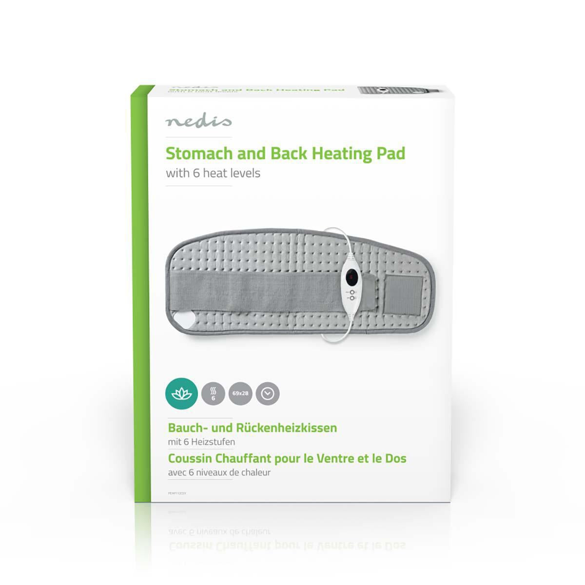 Heating pad | Stomach and back | 6 Heat settings | Overheat Protection | Washable