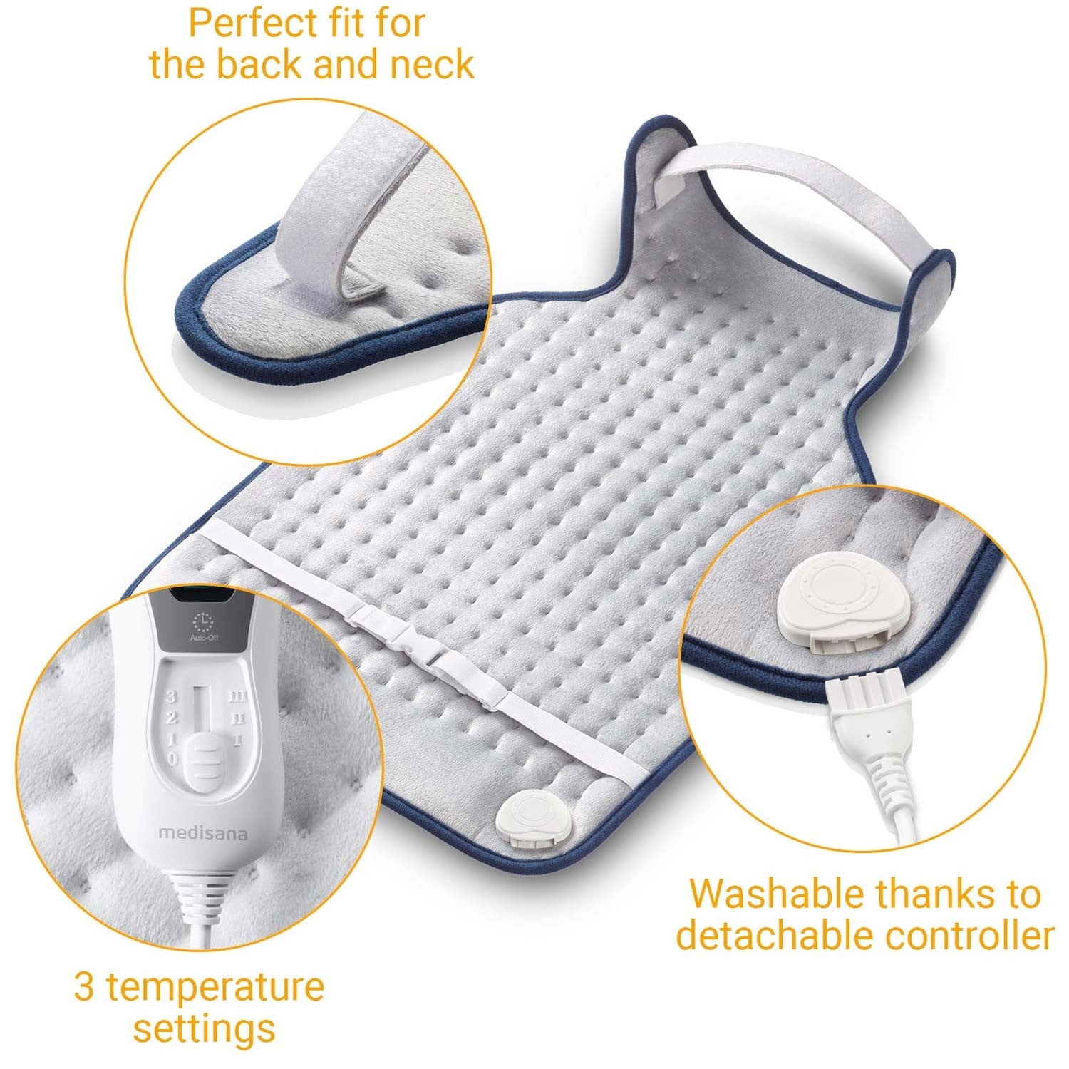 Heating pad for neck & back HP460 58x38cm
