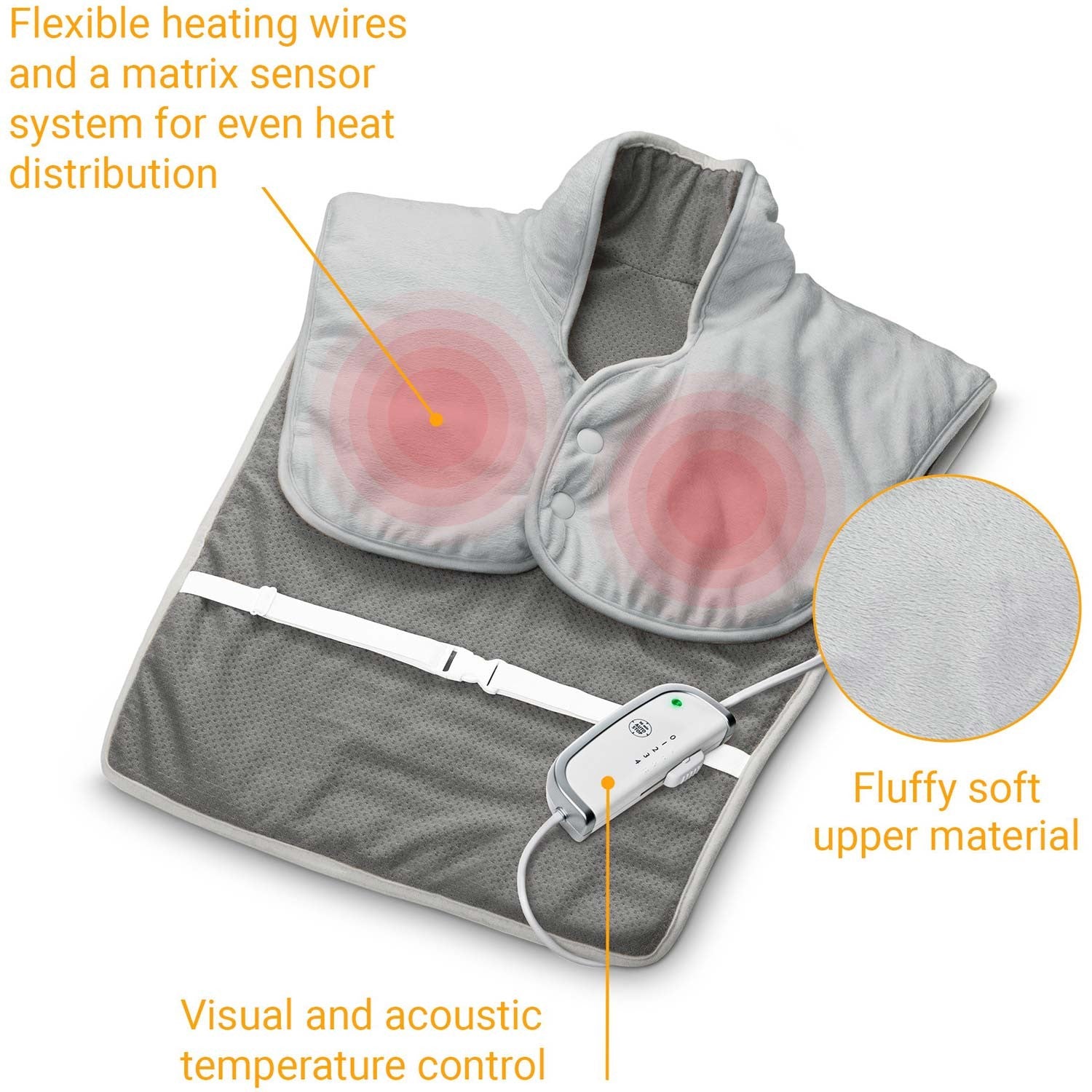 Heating pad for neck & back XL HP630 65x55 cm