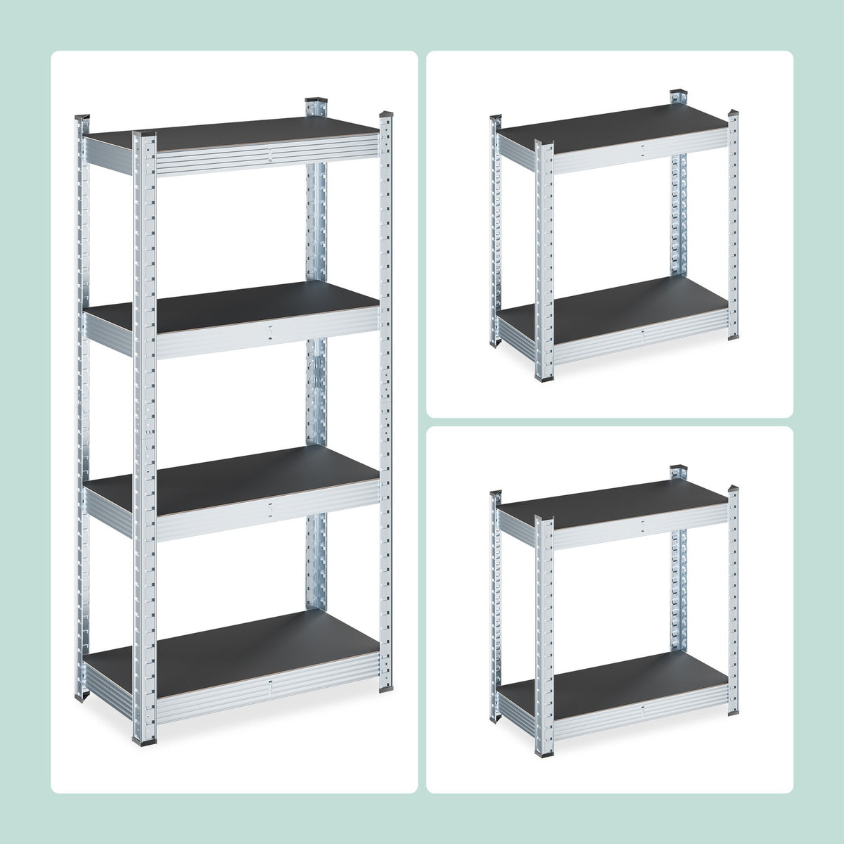 Heavy Duty Galvanised Metal Shelving Unit, Adjustable