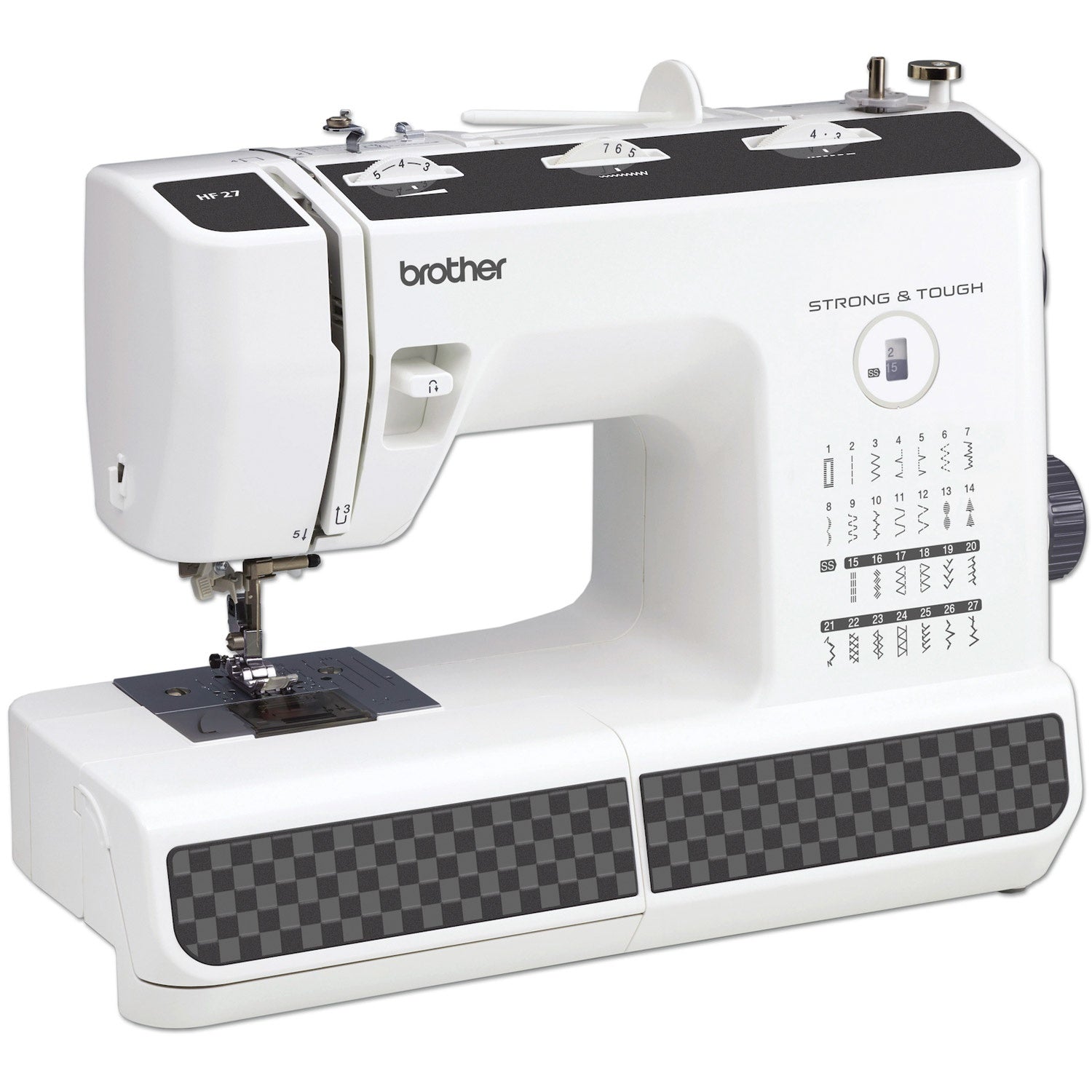 Heavy-Duty Sewing Machine, 27 Stitches, Twin Needle