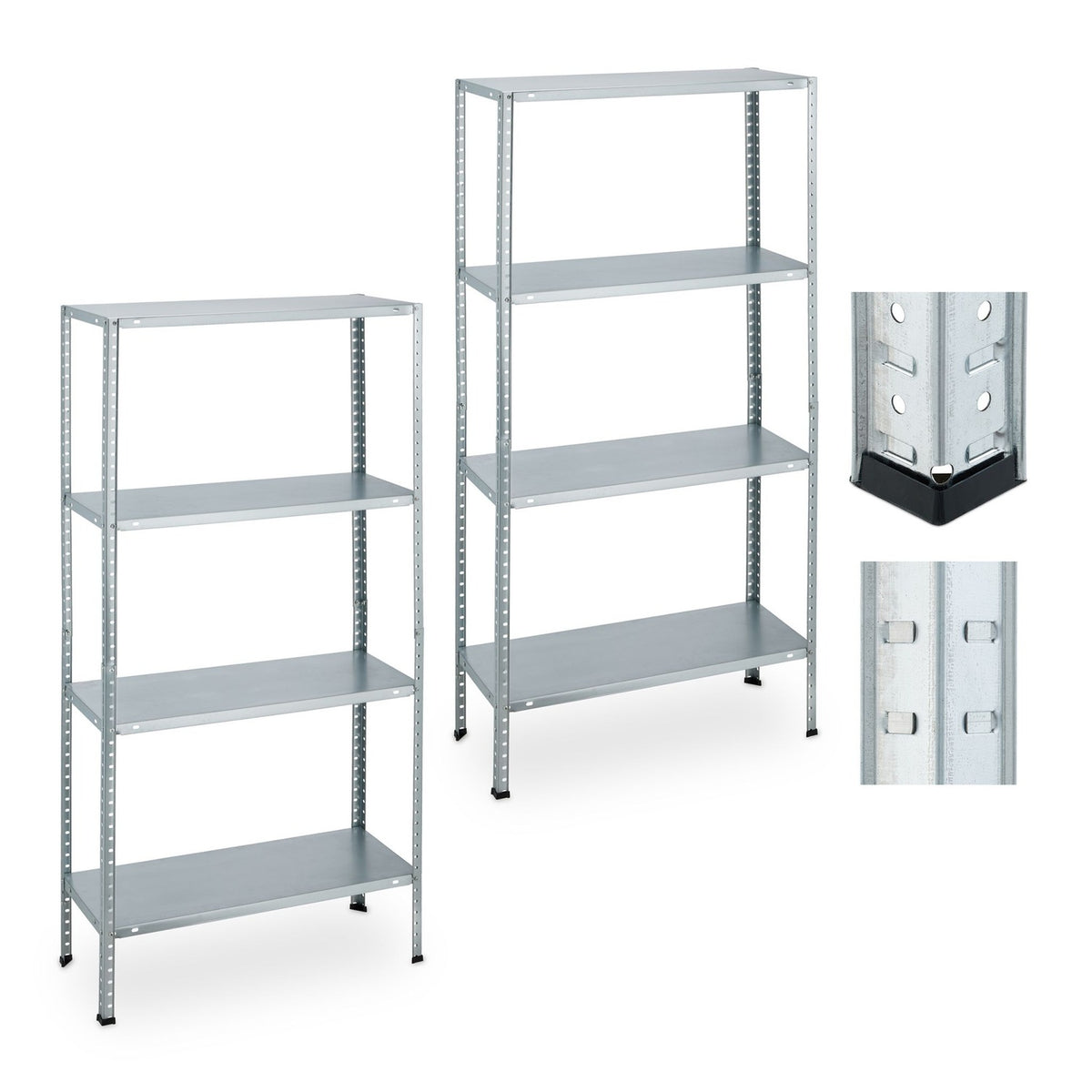 Heavy Duty Steel Shelving Unit, Set of 2, Adjustable