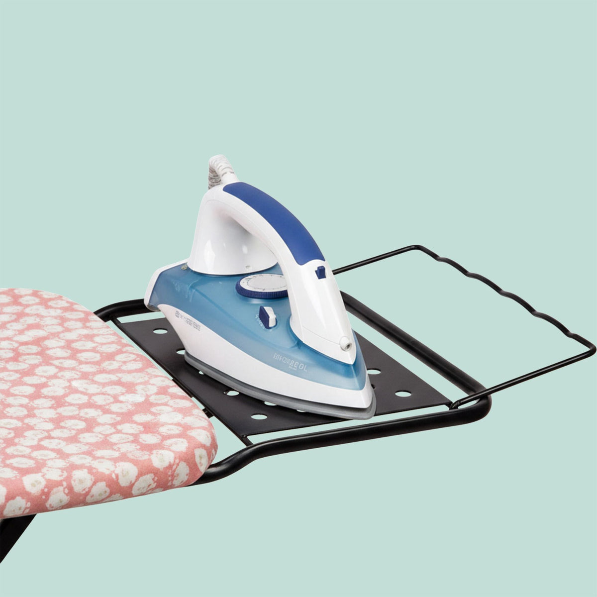 Height-Adjustable Ironing Board with Iron Rest, 110x33 cm
