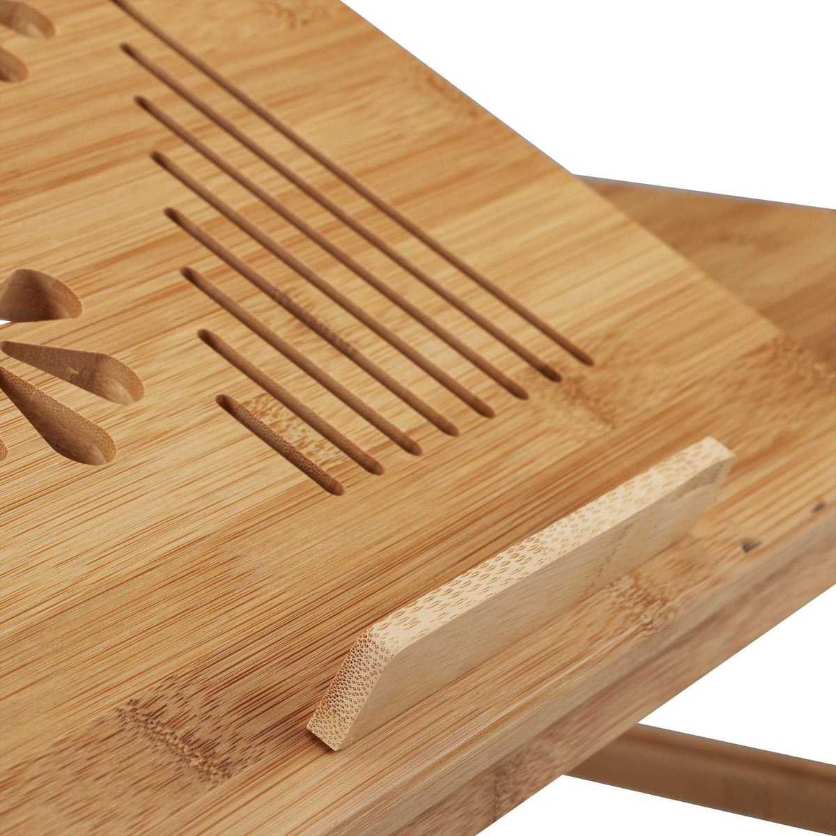 Height adjustable bamboo laptop stand