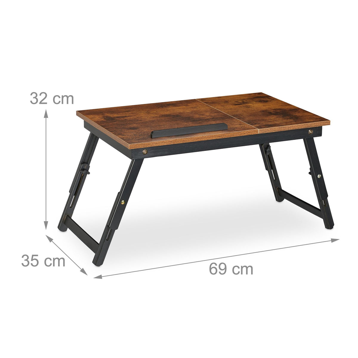 Height adjustable laptop table